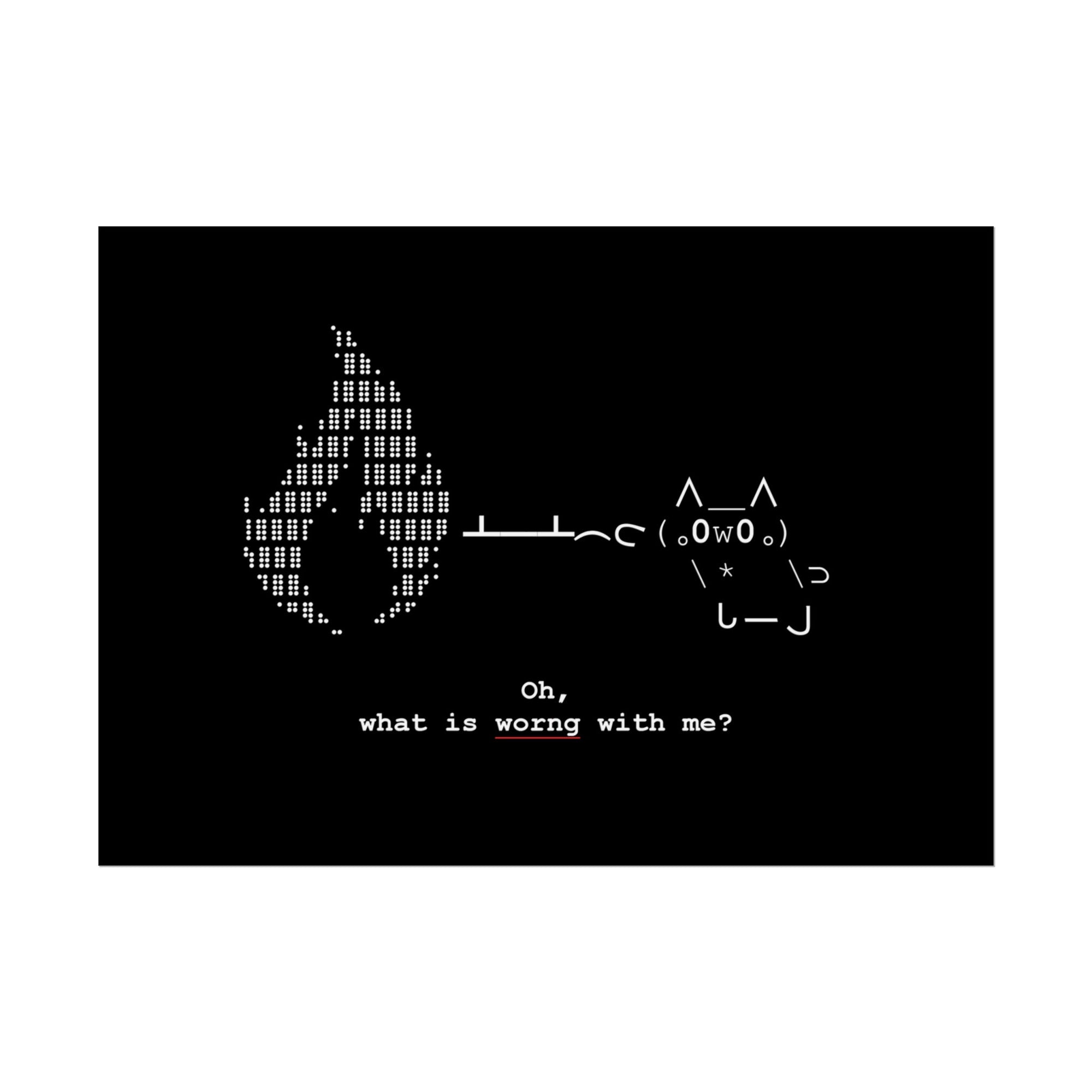 "Atrophy" ASCII Art Poster