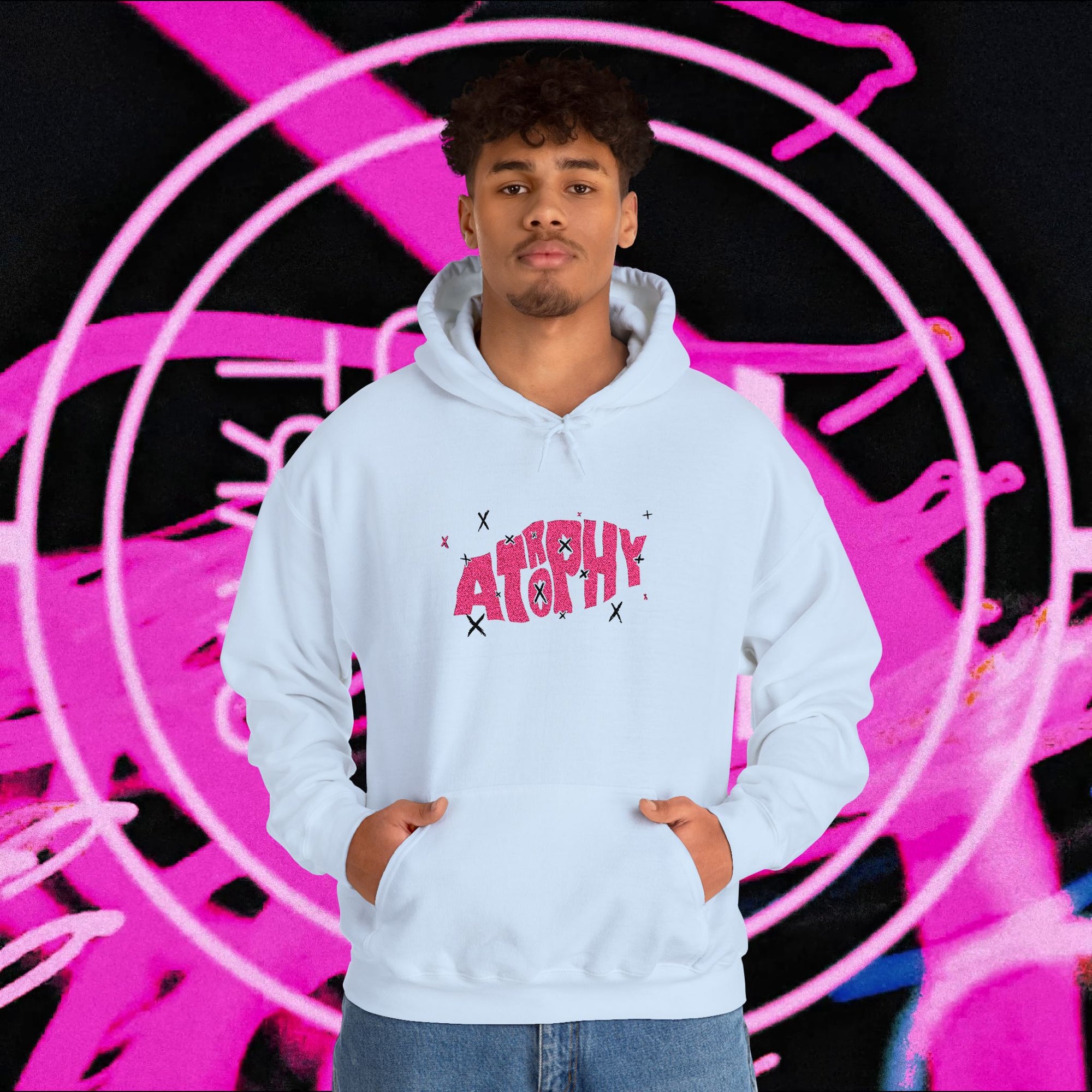 "Atrophy" X-Trophy Embroided Hoodie (Light Colours)