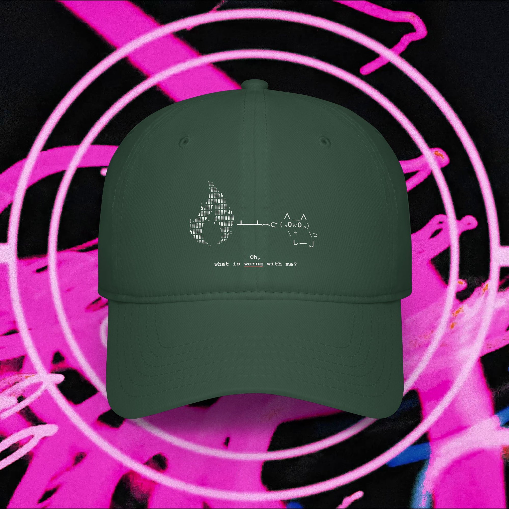 "Atrophy" ASCII Art Baseball Cap