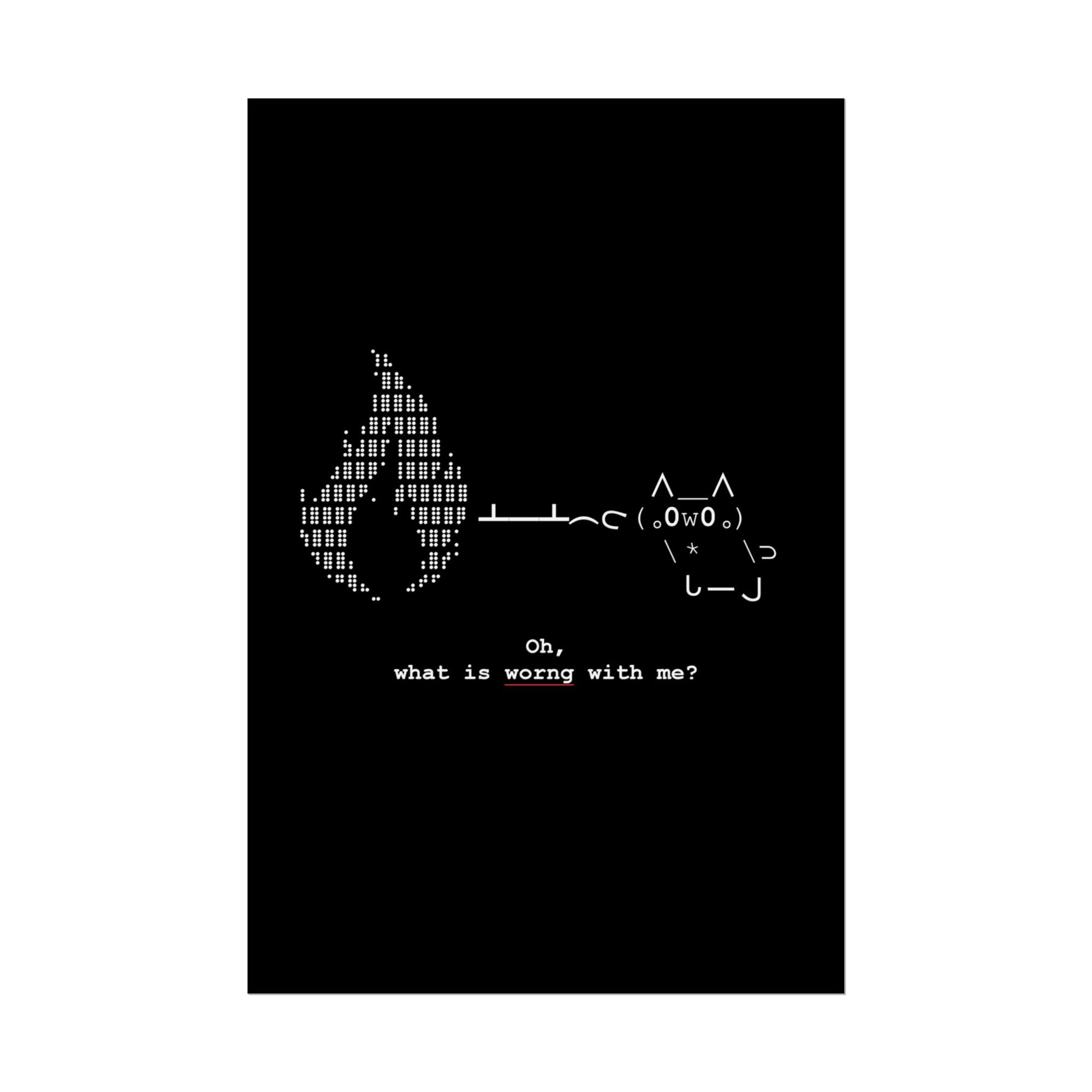 "Atrophy" ASCII Art Poster