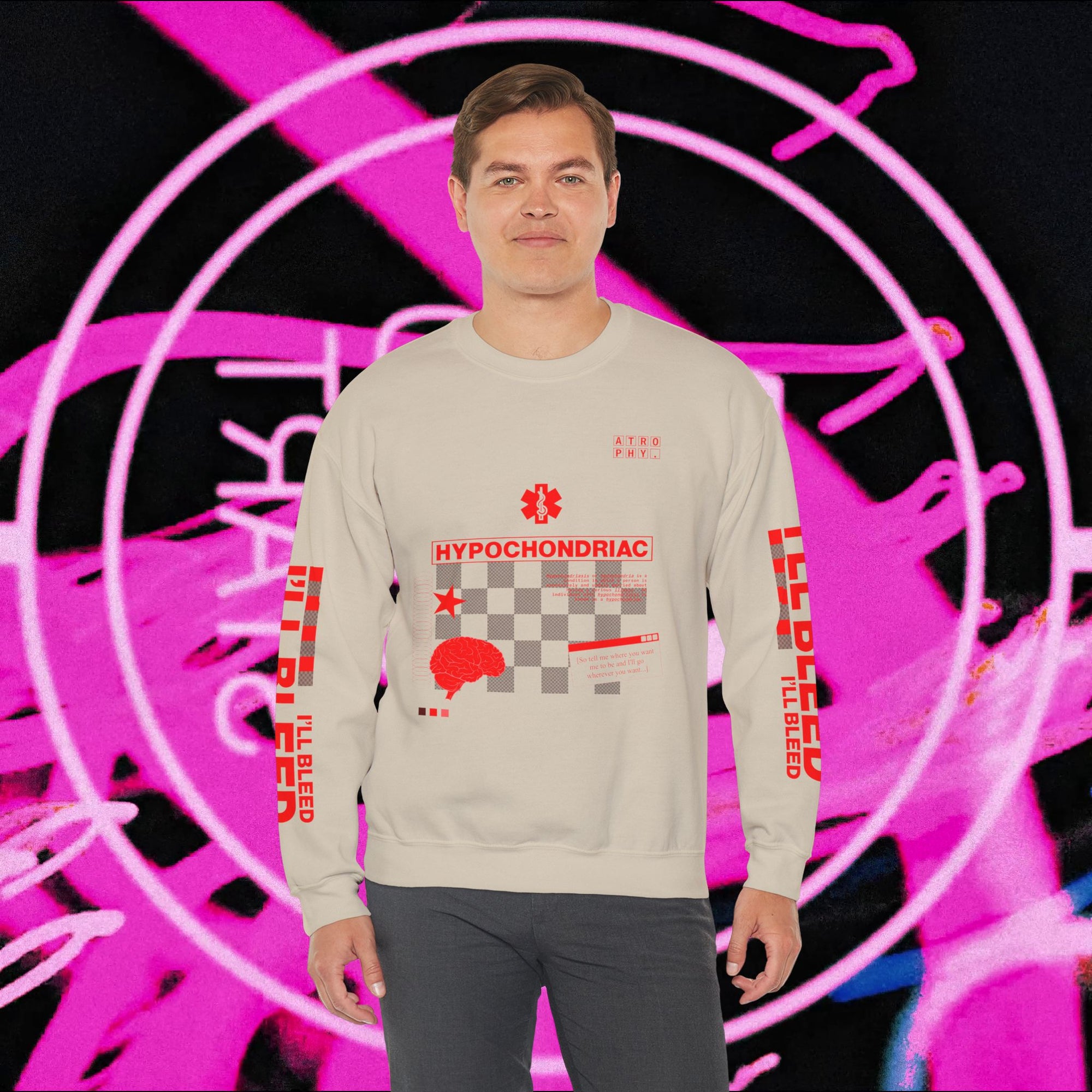 "Atrophy" Hypochondriac Brutalist Sweatshirt