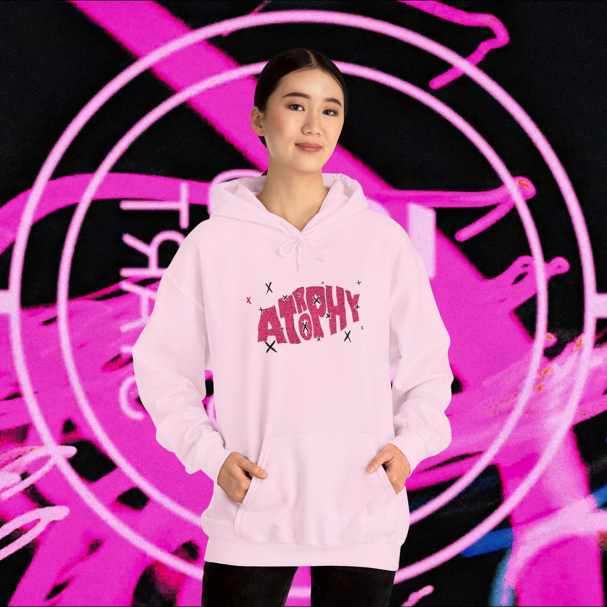 "Atrophy" X-Trophy Embroided Hoodie (Light Colours)