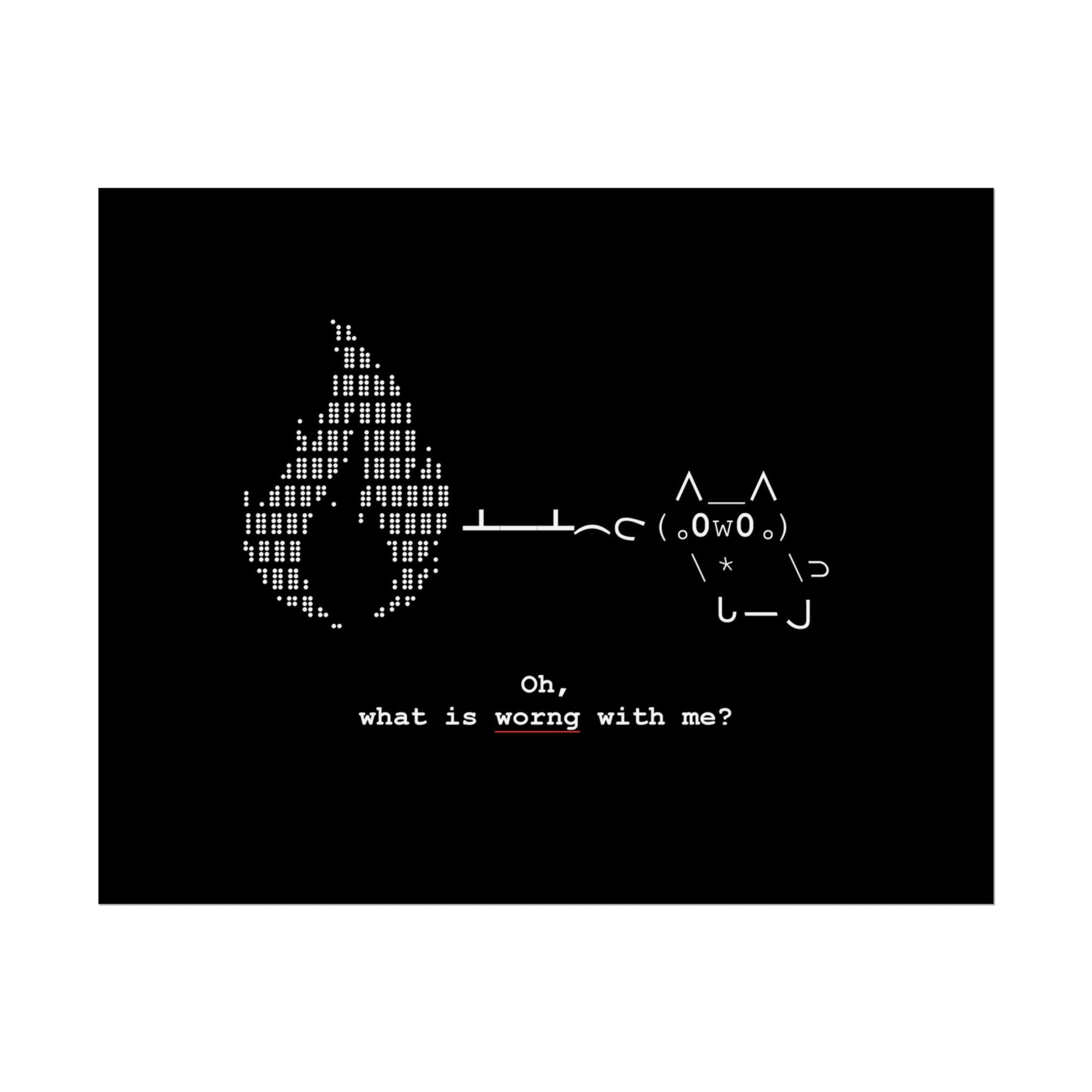 "Atrophy" ASCII Art Poster