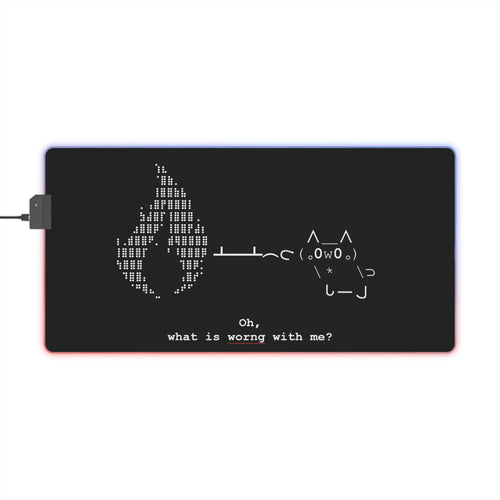 "Atrophy" ASCII Art LED Desk Pad
