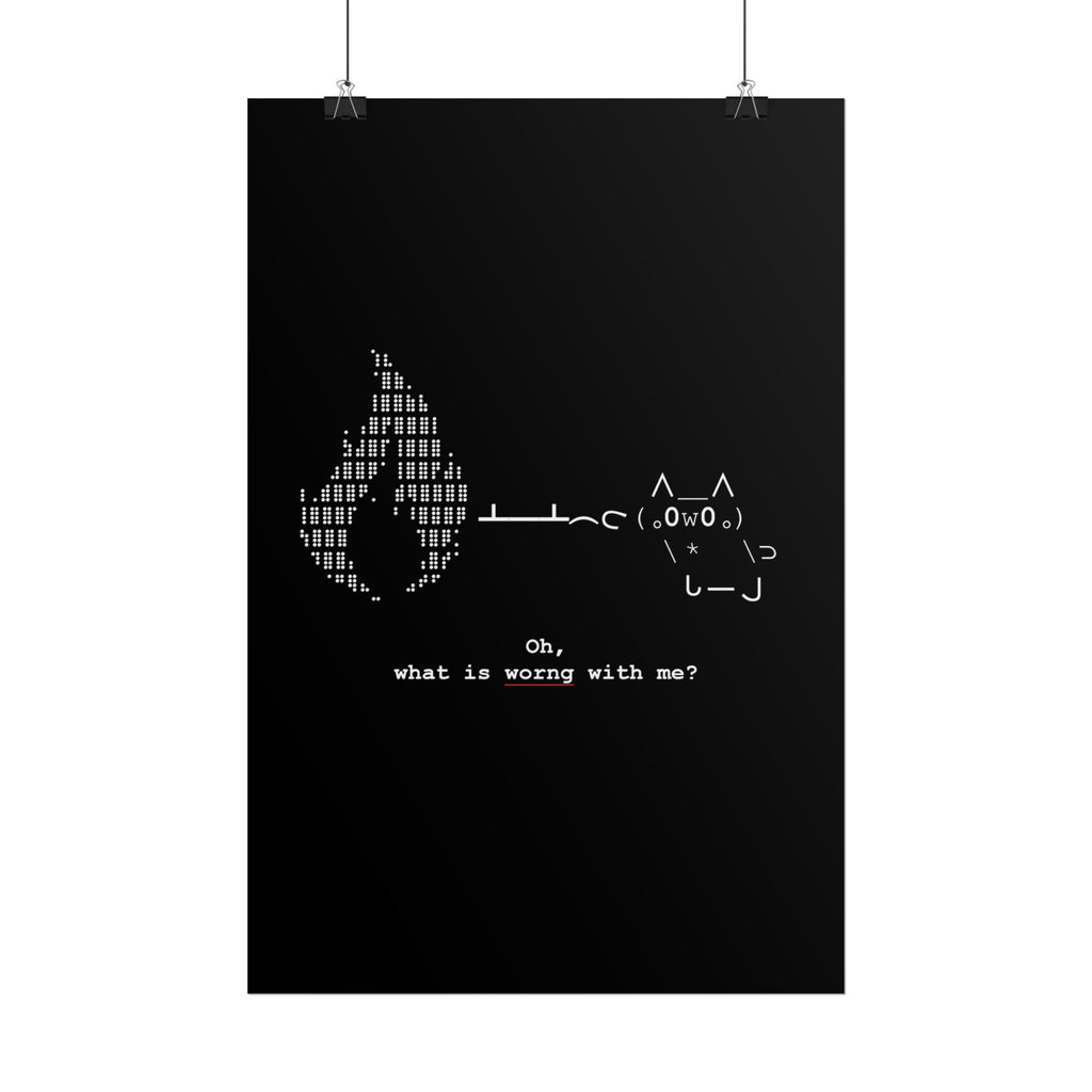 "Atrophy" ASCII Art Poster