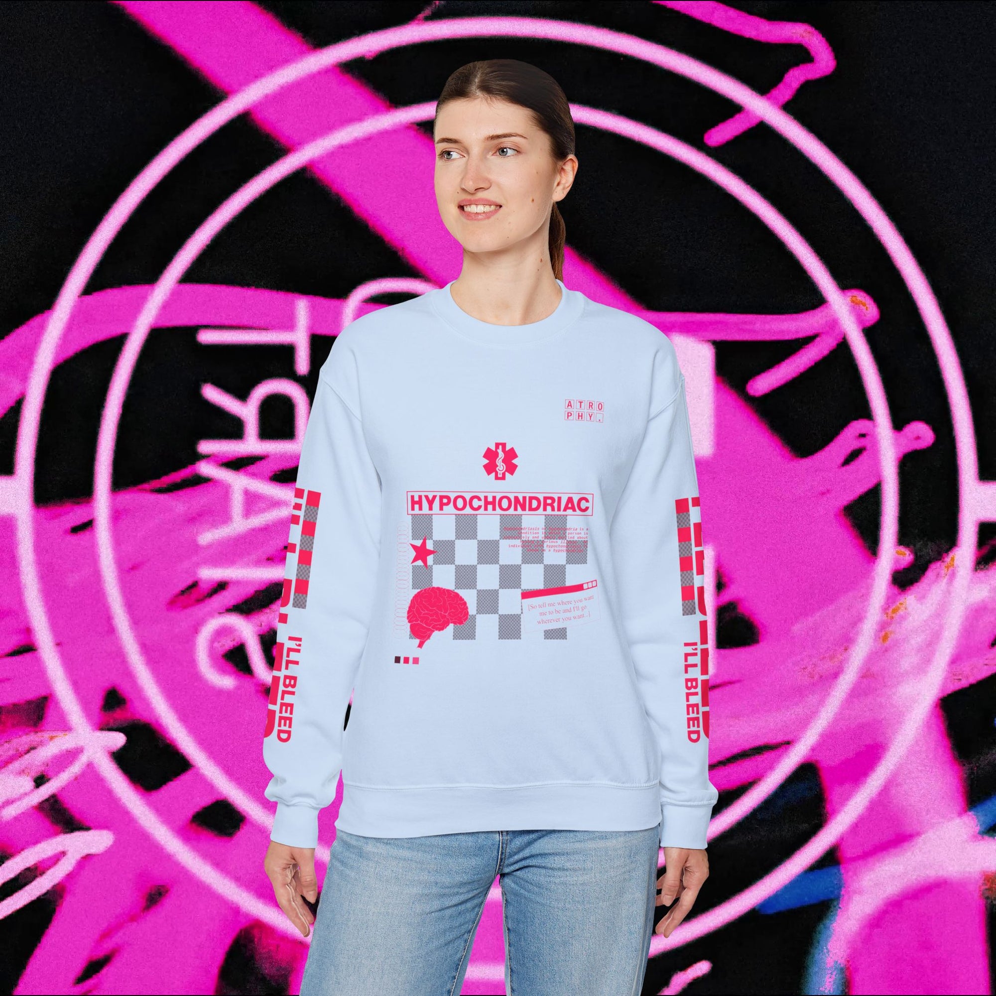 "Atrophy" Hypochondriac Brutalist Sweatshirt