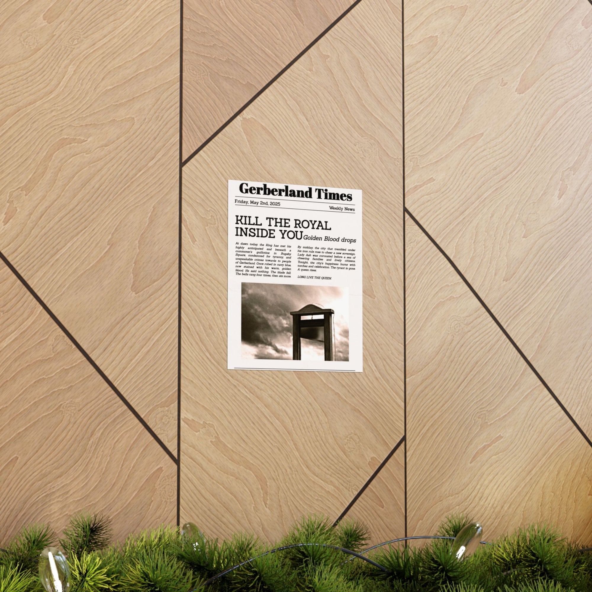 "Golden Blood" Newspaper Clipping Poster
