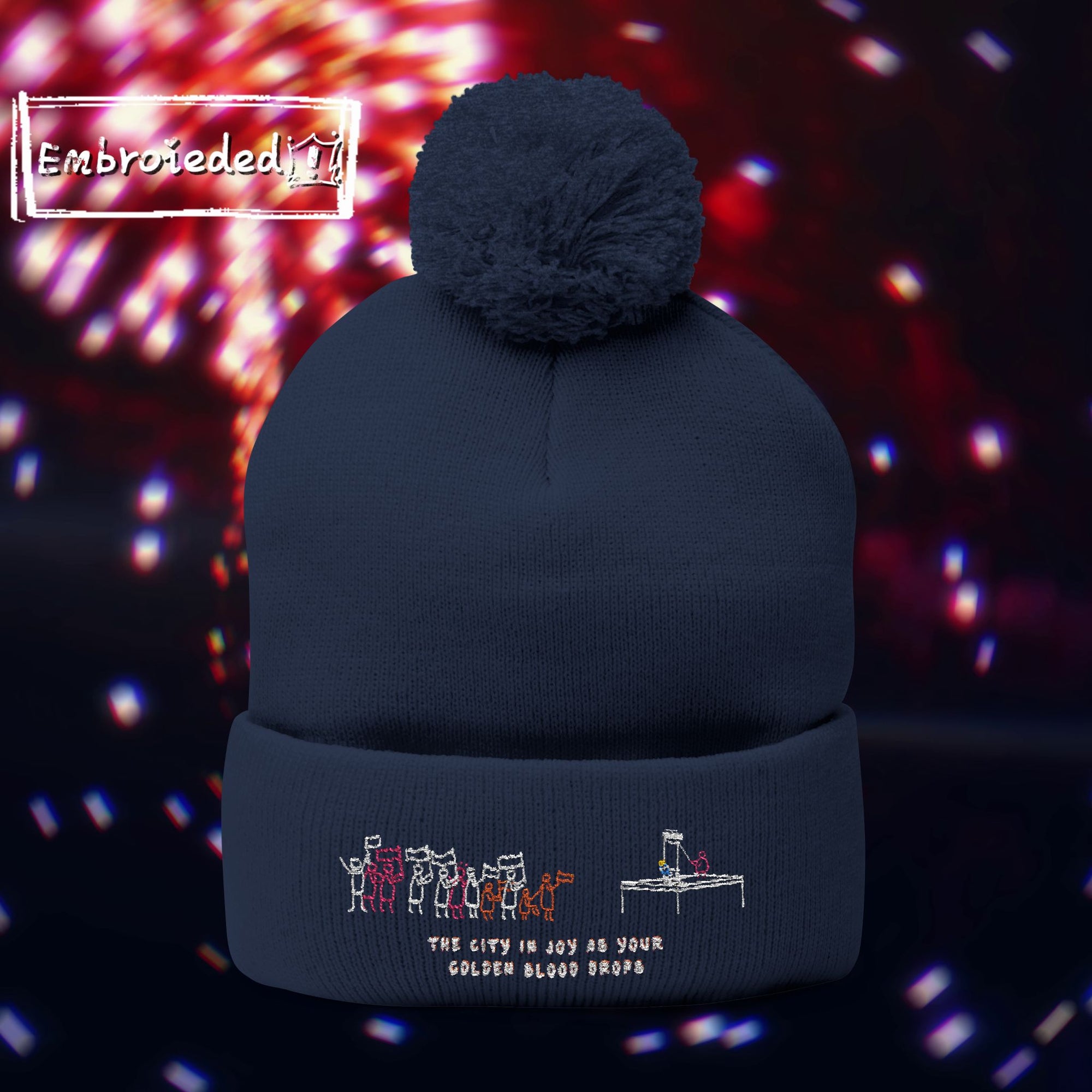 "Golden Blood" Coronation Day Pom-Pom Beanie