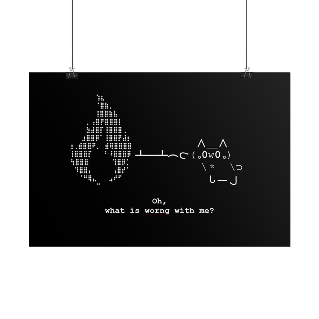"Atrophy" ASCII Art Poster