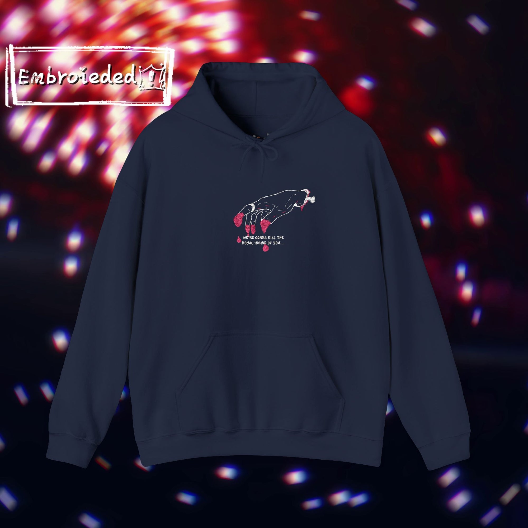 "Golden Blood" Kill The Royal Embroided Hoodie (Dark Colours)