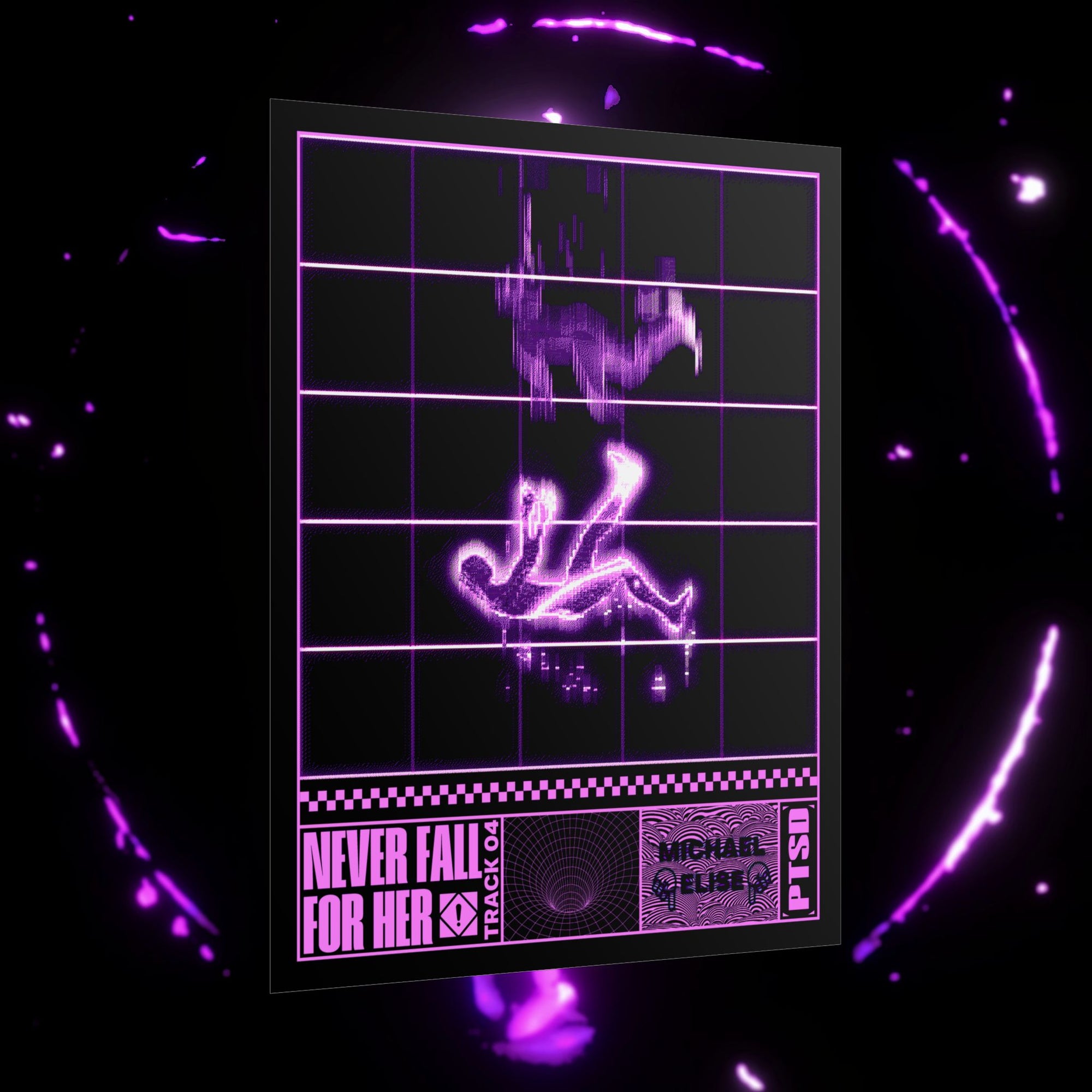 “Never Fall For Her” Brutalist Poster (Purple)