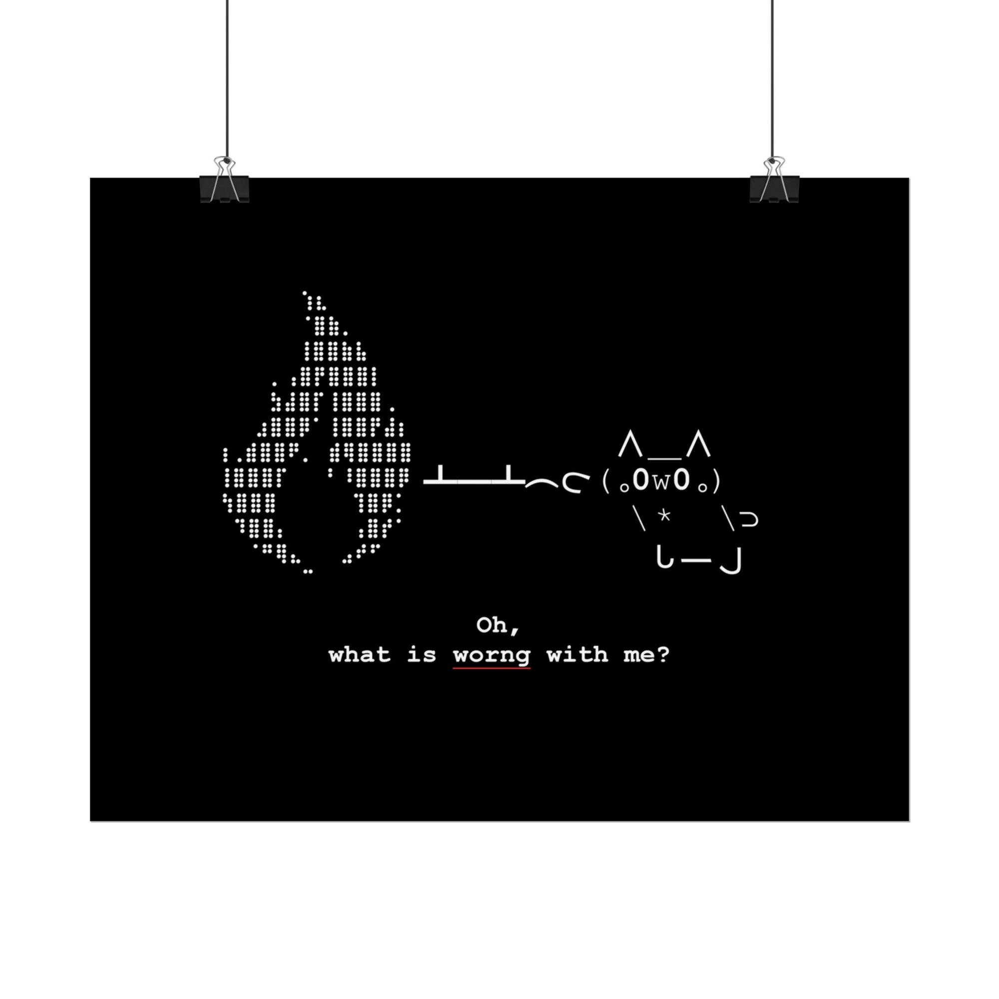 "Atrophy" ASCII Art Poster