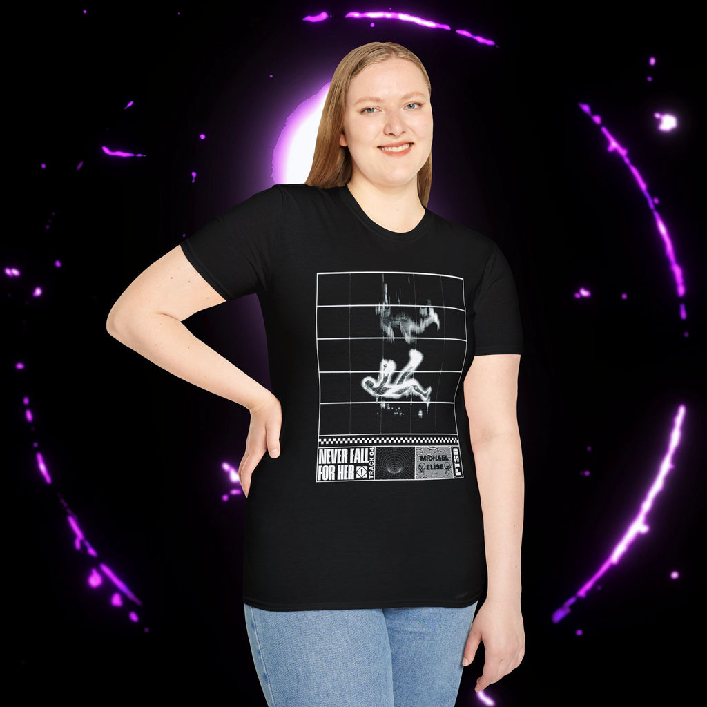 "Never Fall For Her” Brutalist T-Shirt (White)