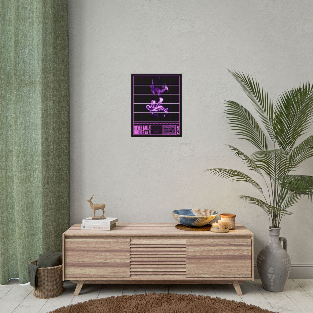 “Never Fall For Her” Brutalist Poster (Purple)