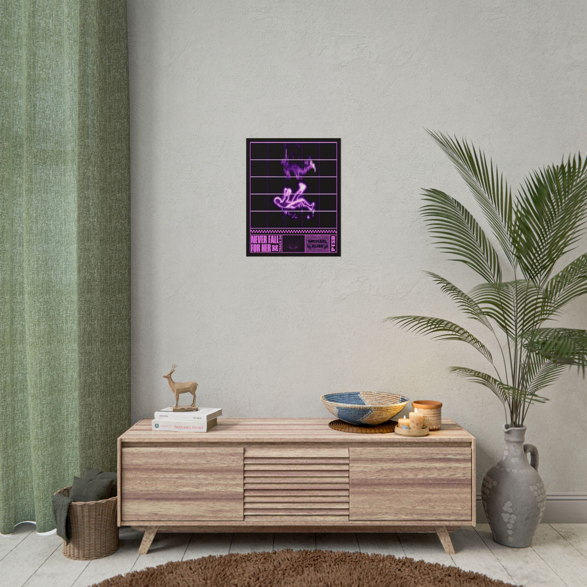 “Never Fall For Her” Brutalist Poster (Purple)