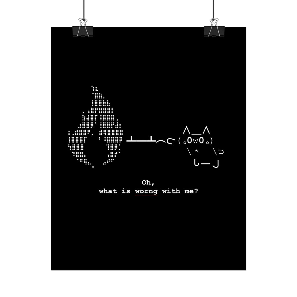 "Atrophy" ASCII Art Poster