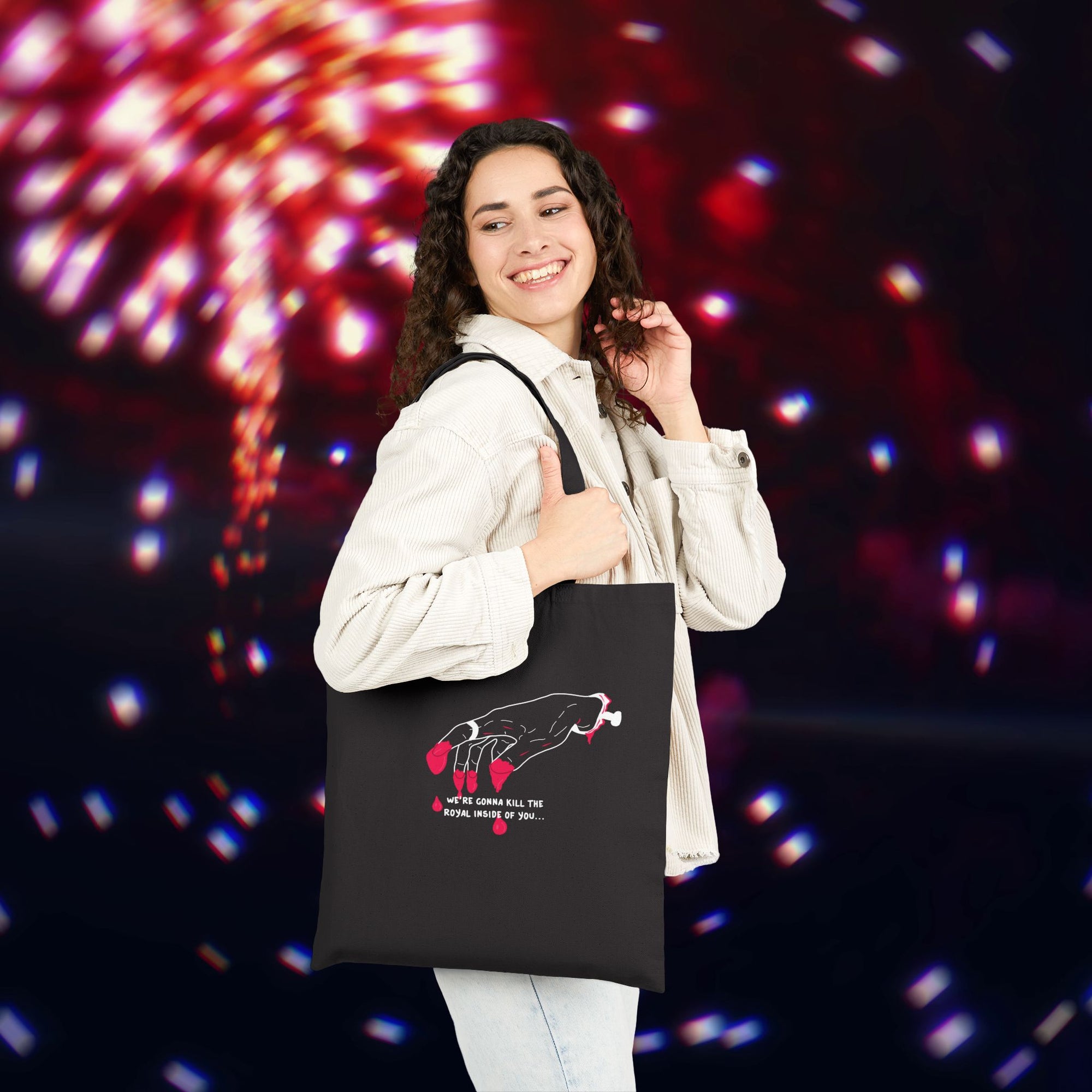 "Golden Blood" Bleeding Hands Tote Bag