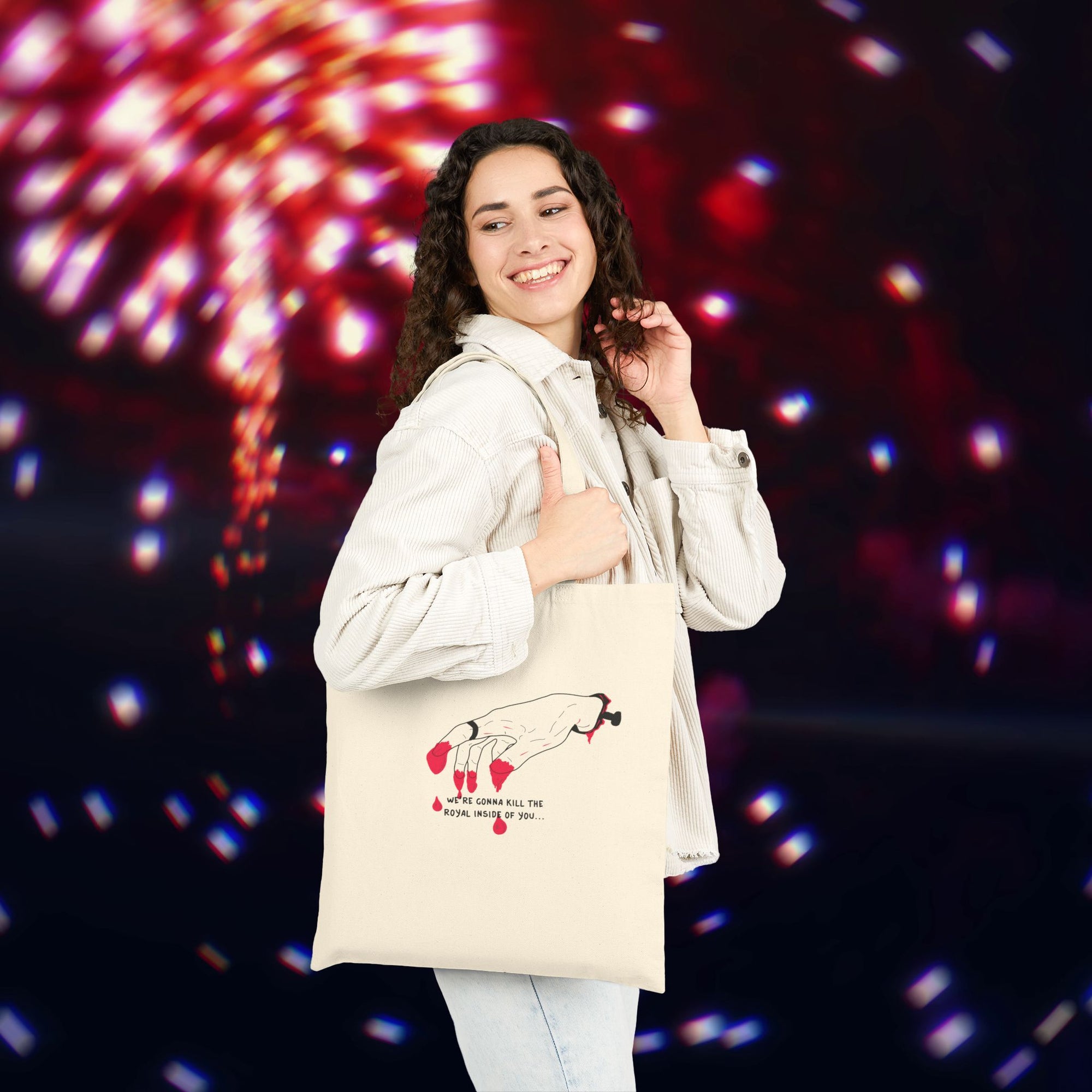 "Golden Blood" Bleeding Hands Tote Bag
