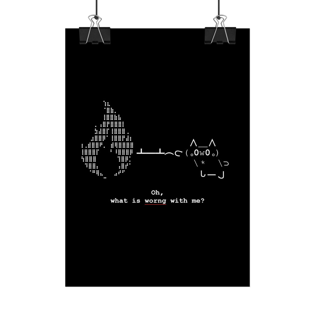 "Atrophy" ASCII Art Poster