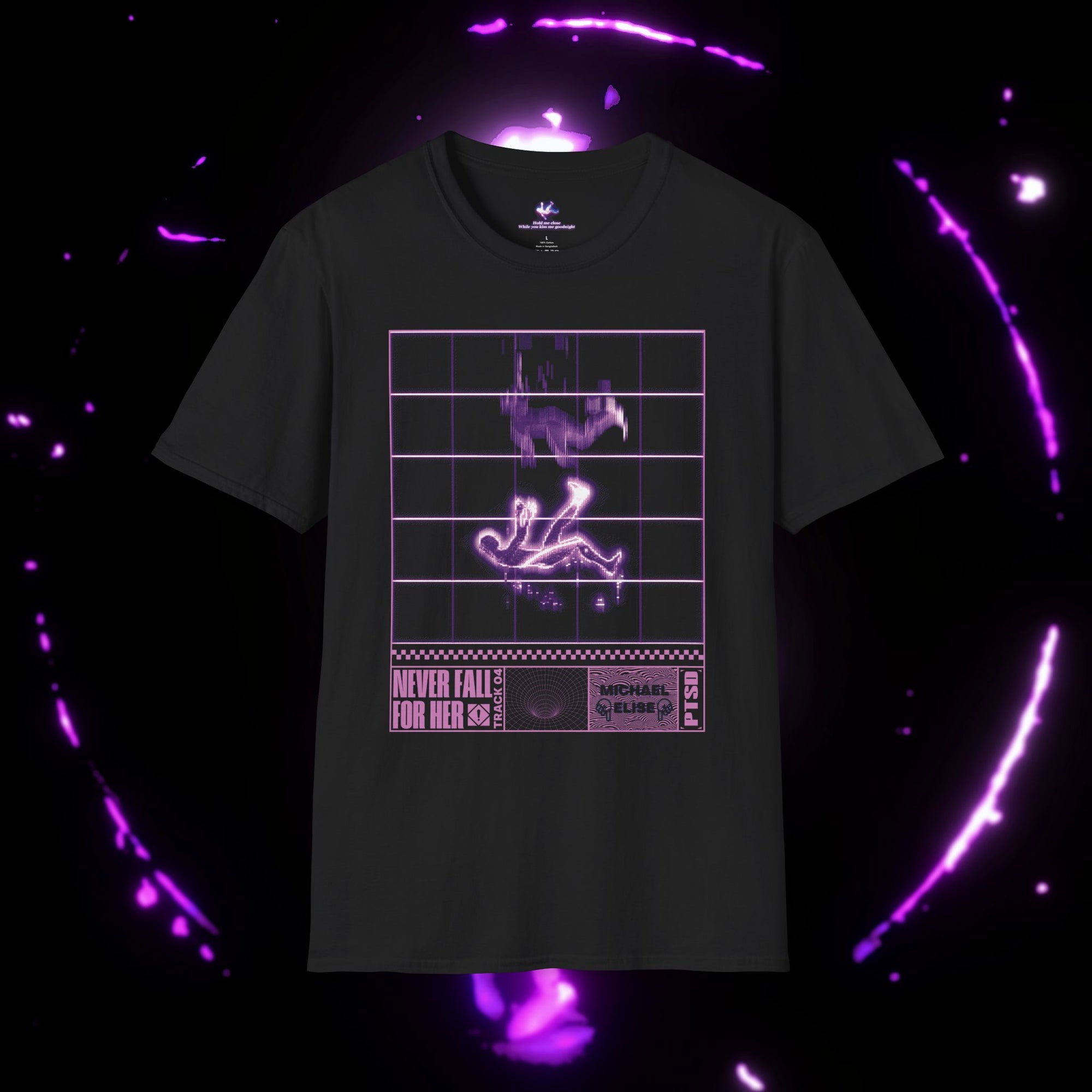 "Never Fall For Her” Brutalist T-Shirt (Purple)