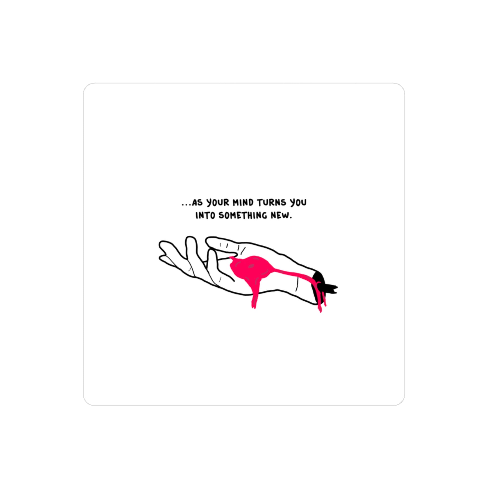 "Golden Blood" Something New Sticker (White)