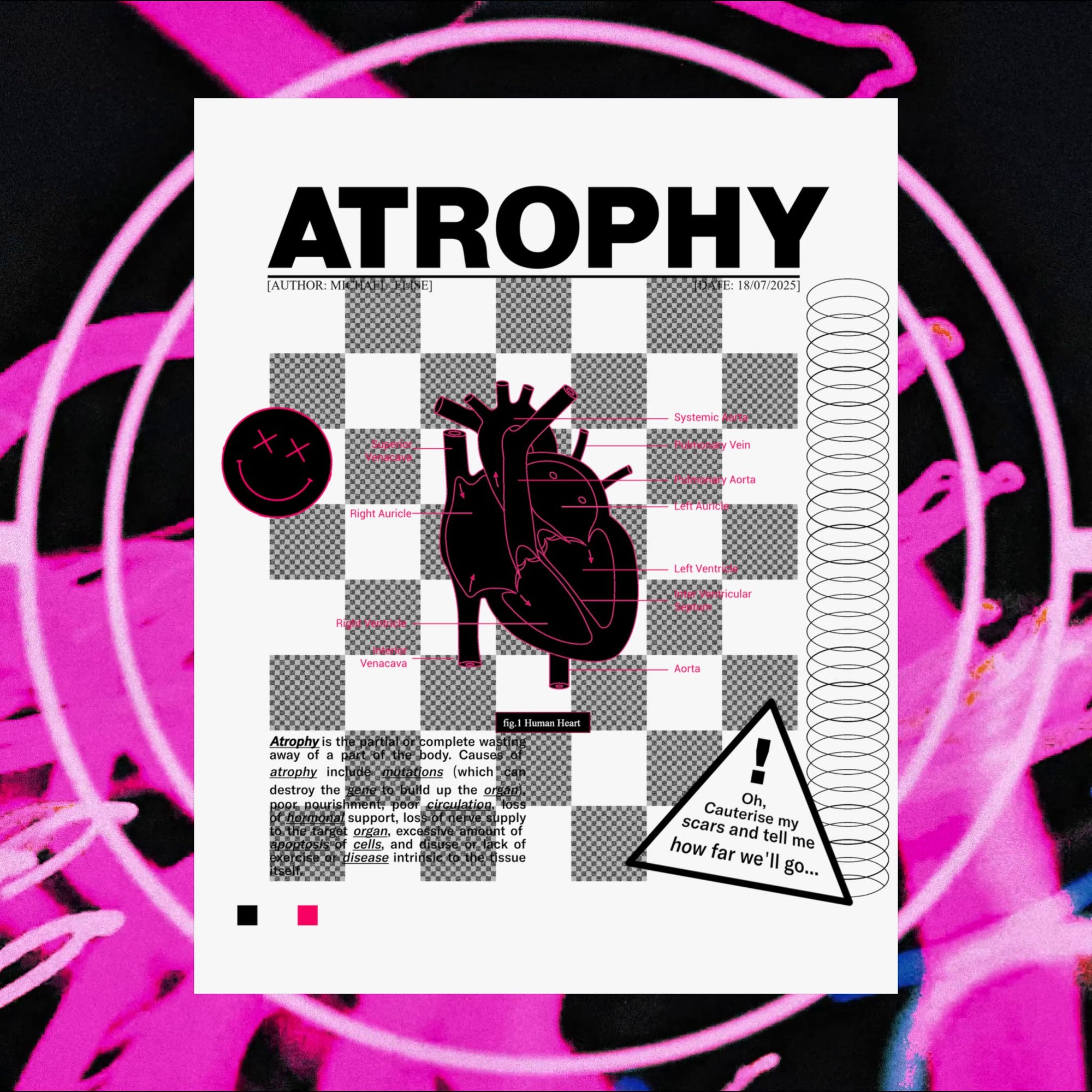 "Atrophy" Brutalist Customizable Poster