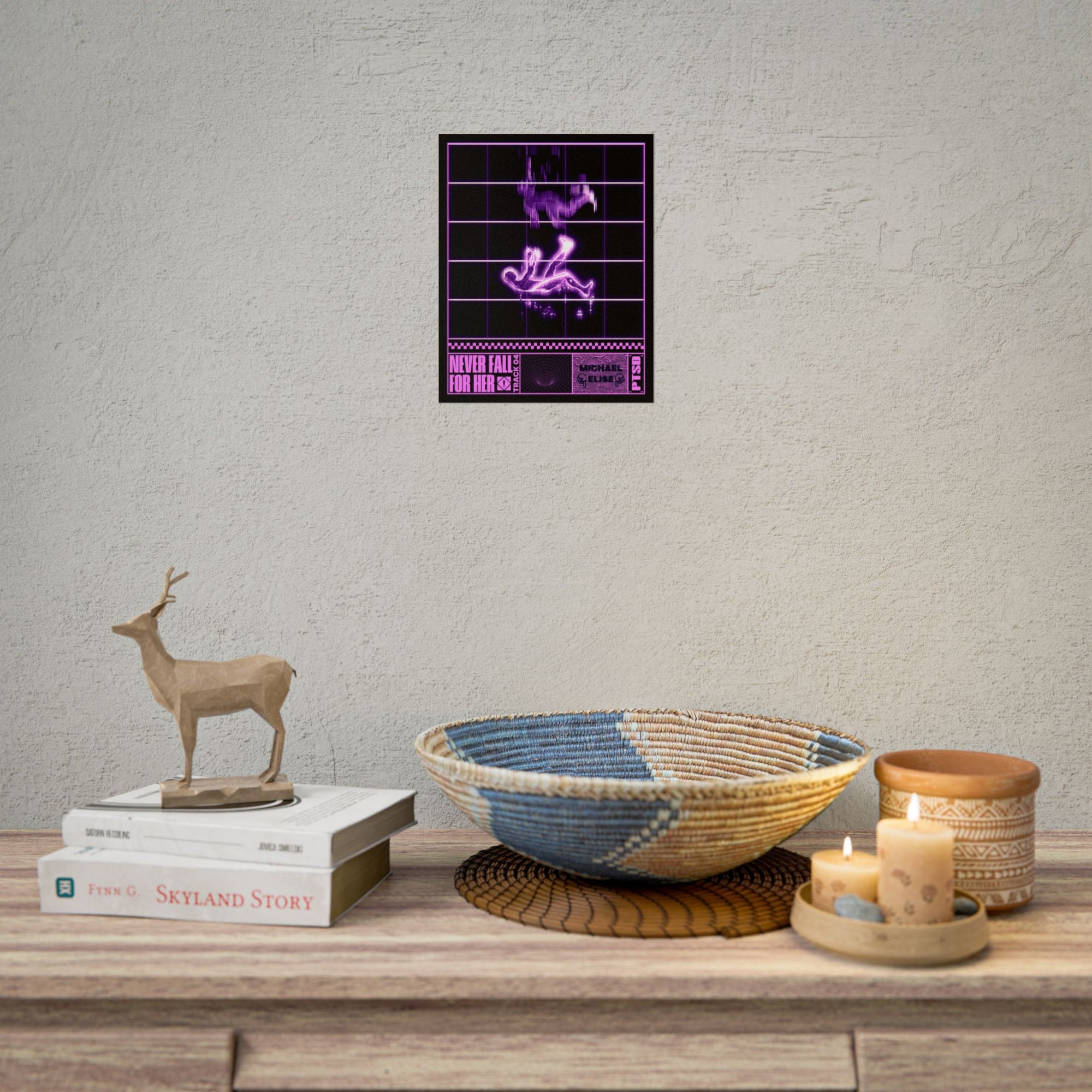 “Never Fall For Her” Brutalist Poster (Purple)