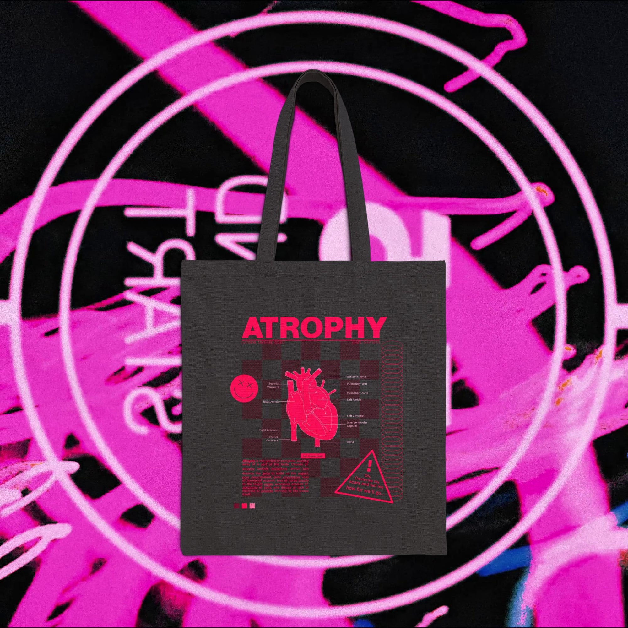 "Atrophy" Hypochondriac Brutalist Tote Bag