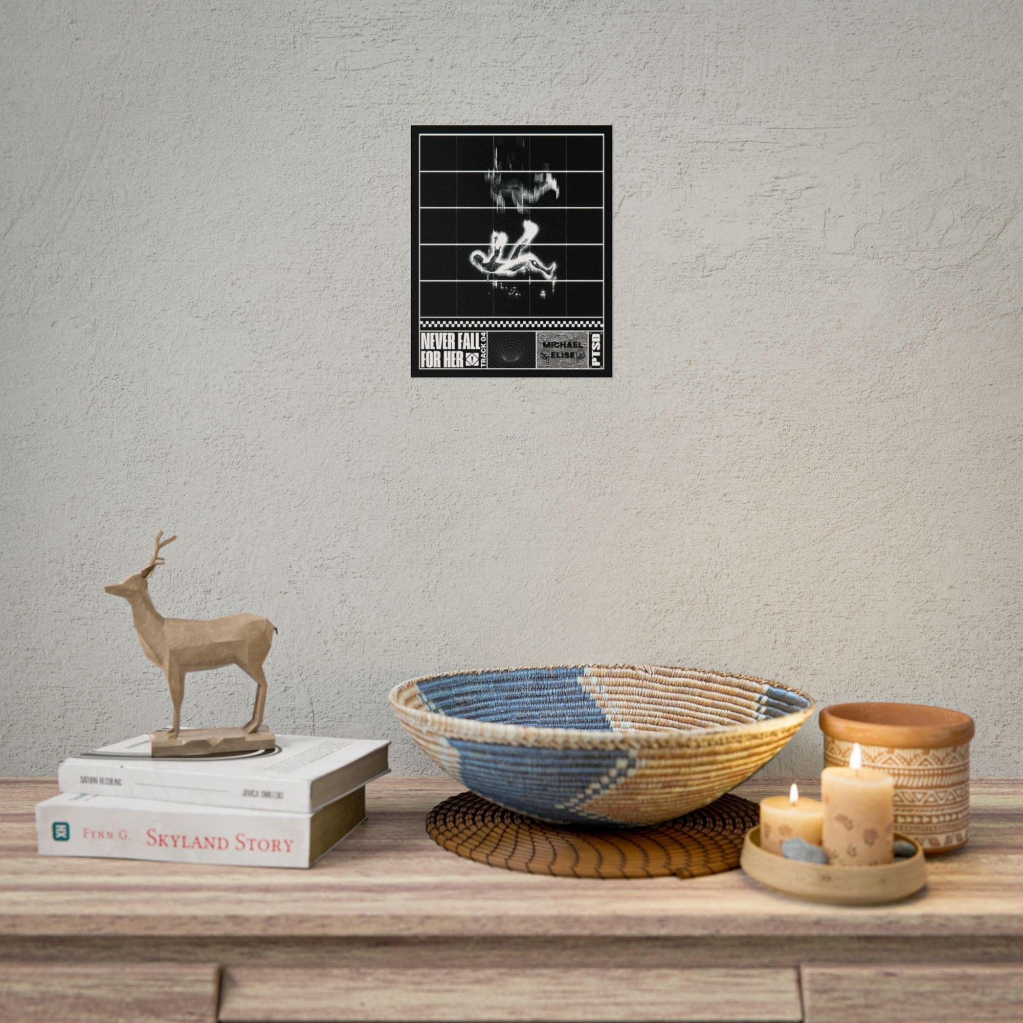 “Never Fall For Her” Brutalist Poster (White)