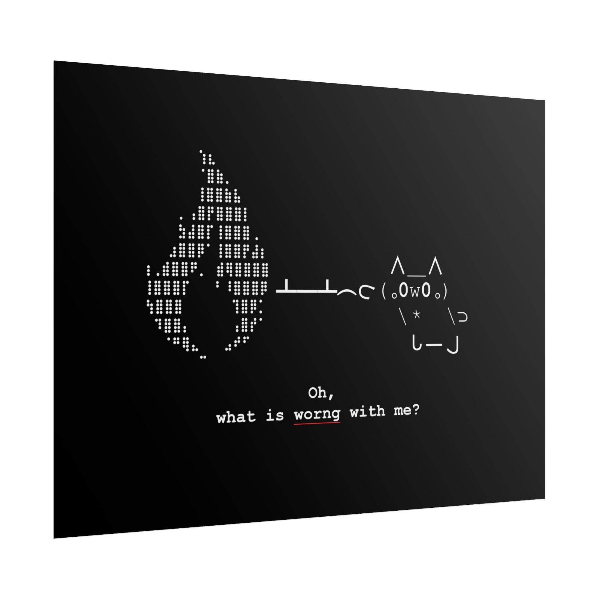 "Atrophy" ASCII Art Poster