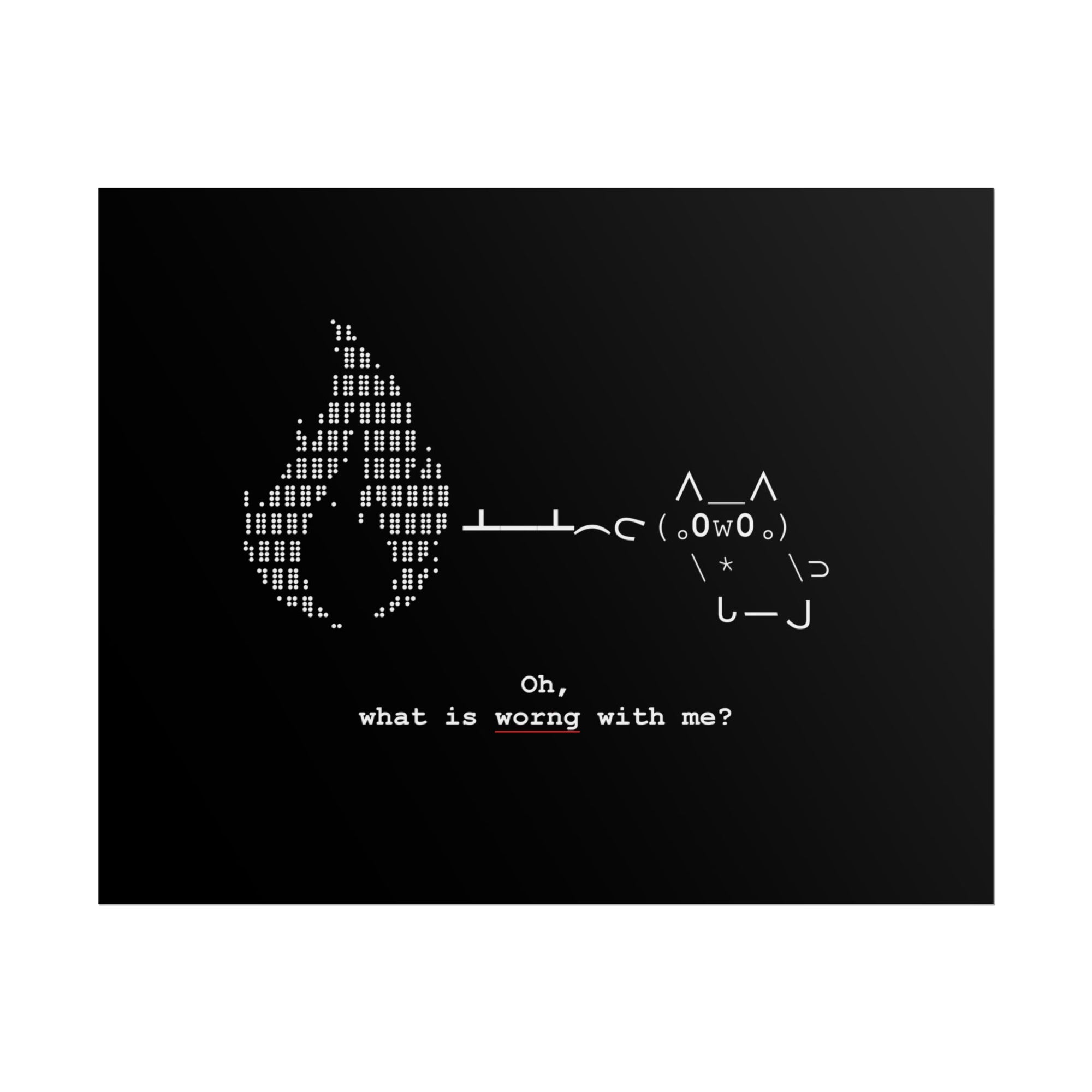 "Atrophy" ASCII Art Poster