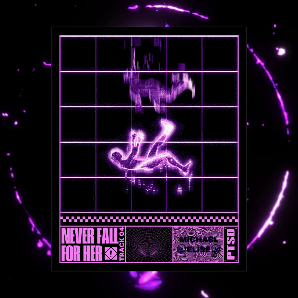 “Never Fall For Her” Brutalist Poster (Purple)