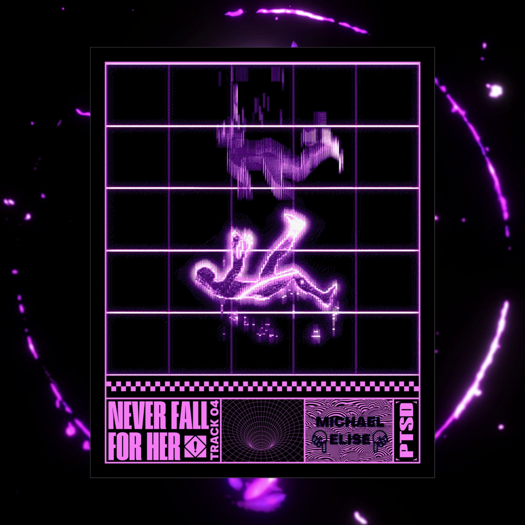 “Never Fall For Her” Brutalist Poster (Purple)