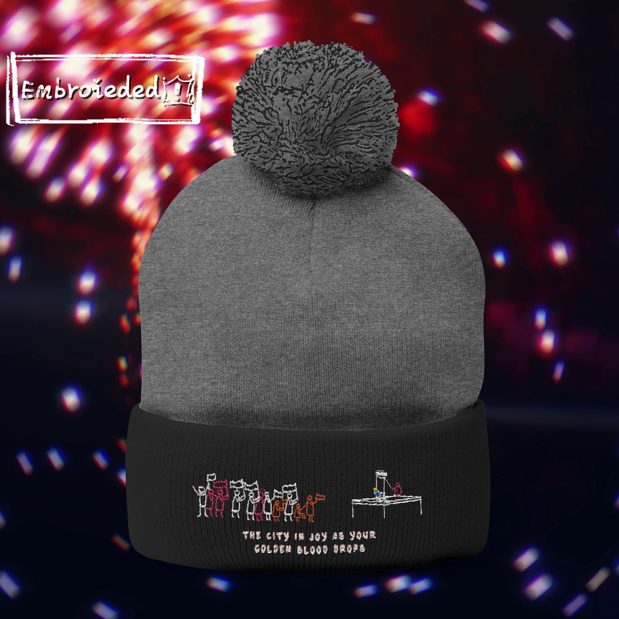 "Golden Blood" Coronation Day Pom-Pom Beanie