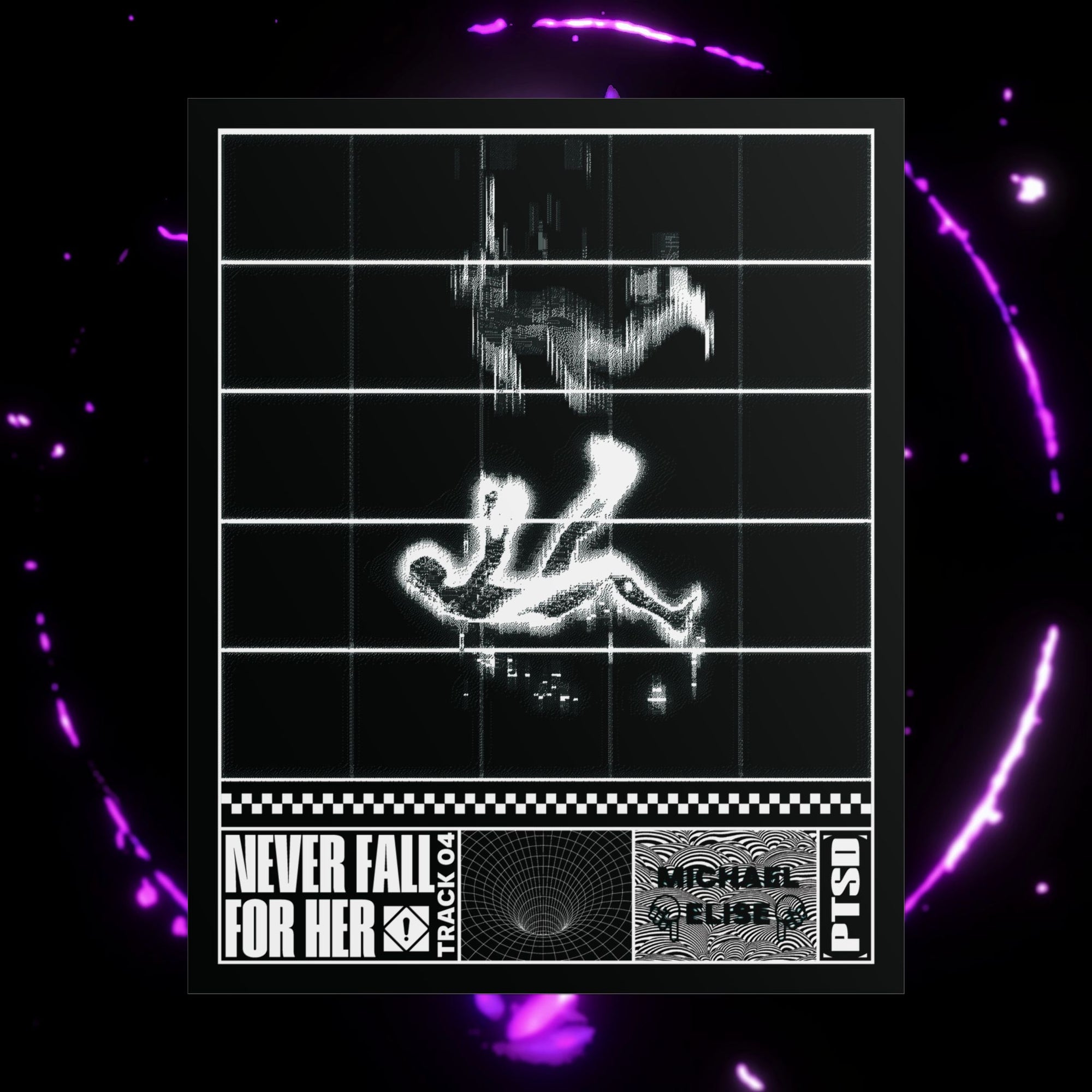 “Never Fall For Her” Brutalist Poster (White)