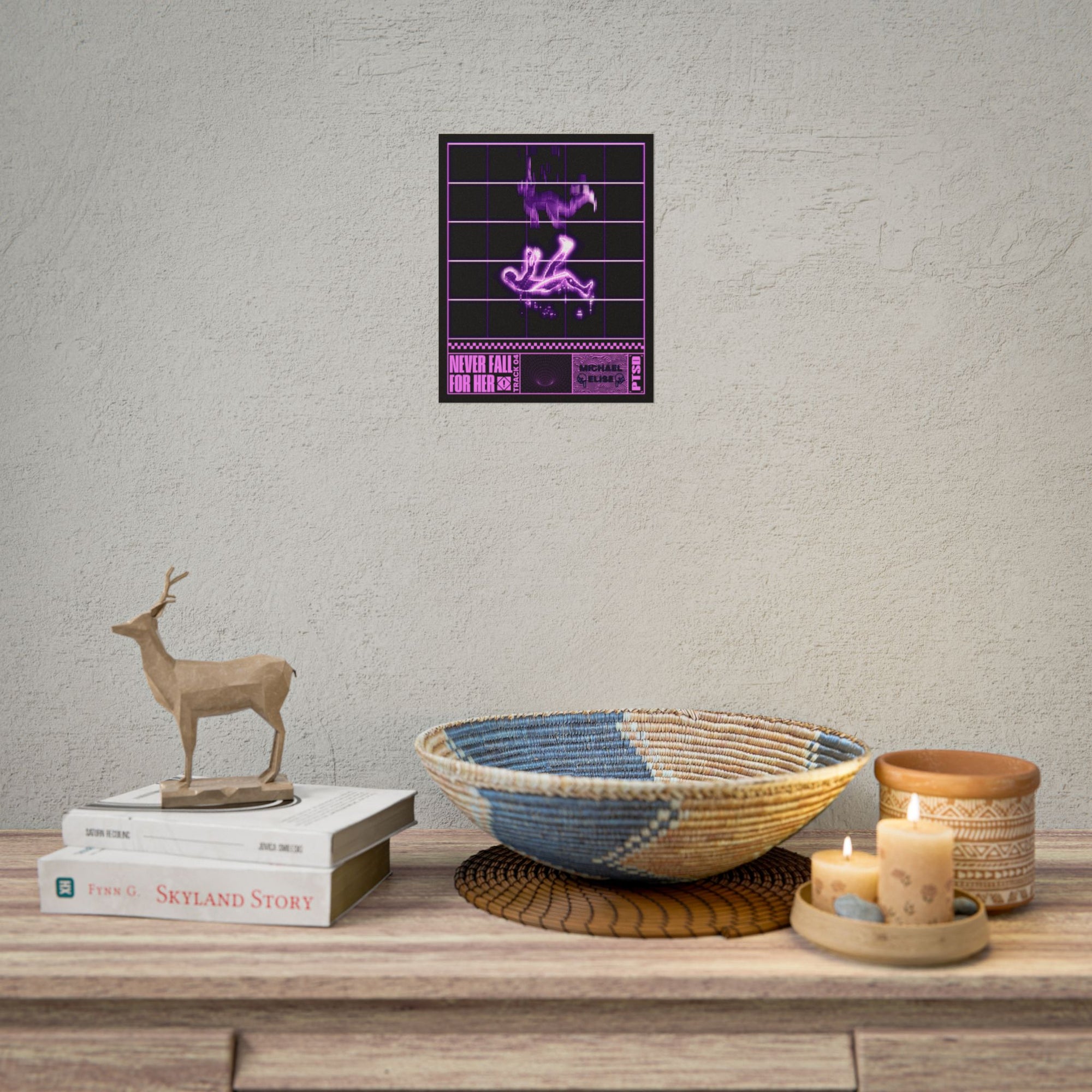 “Never Fall For Her” Brutalist Poster (Purple)