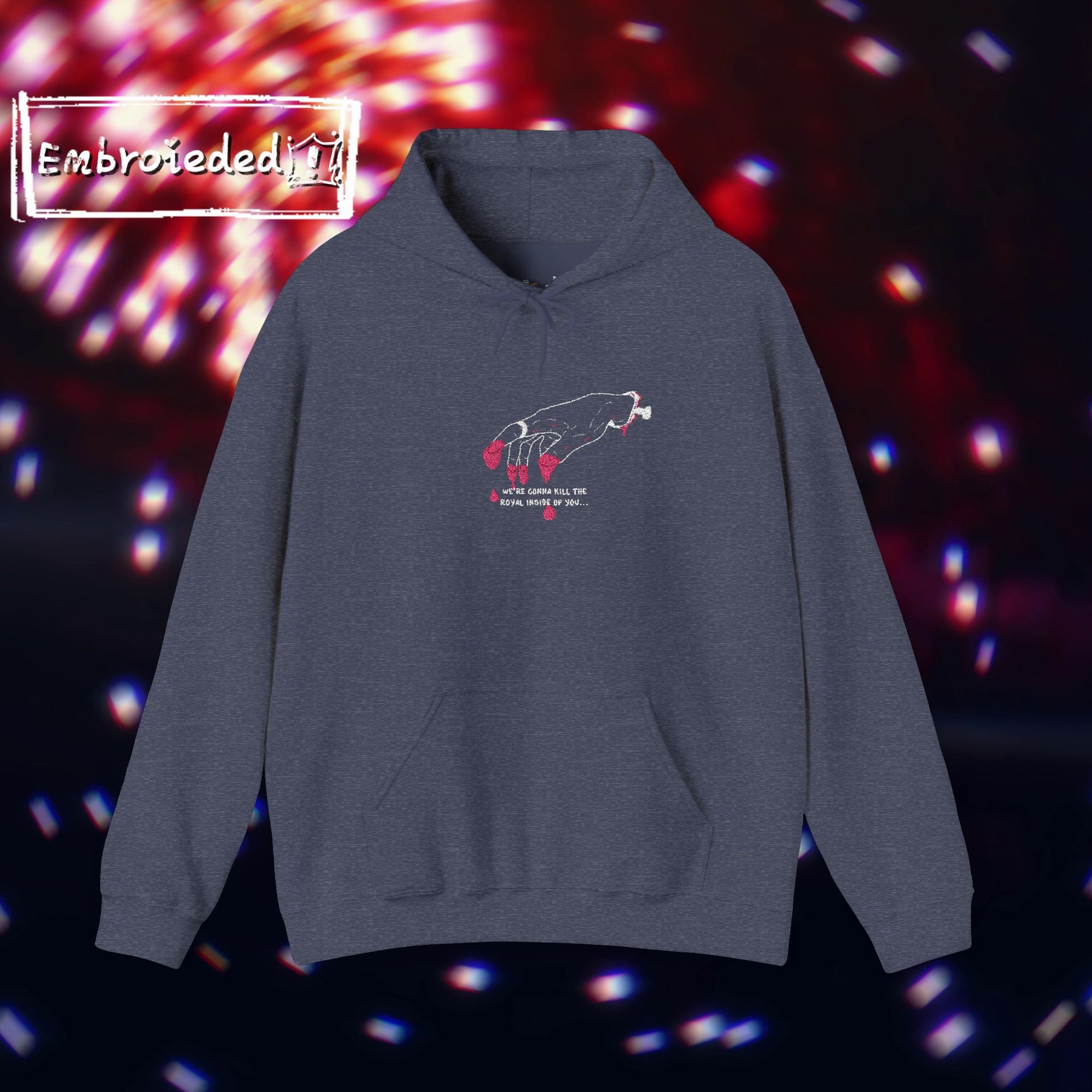 "Golden Blood" Kill The Royal Embroided Hoodie (Dark Colours)