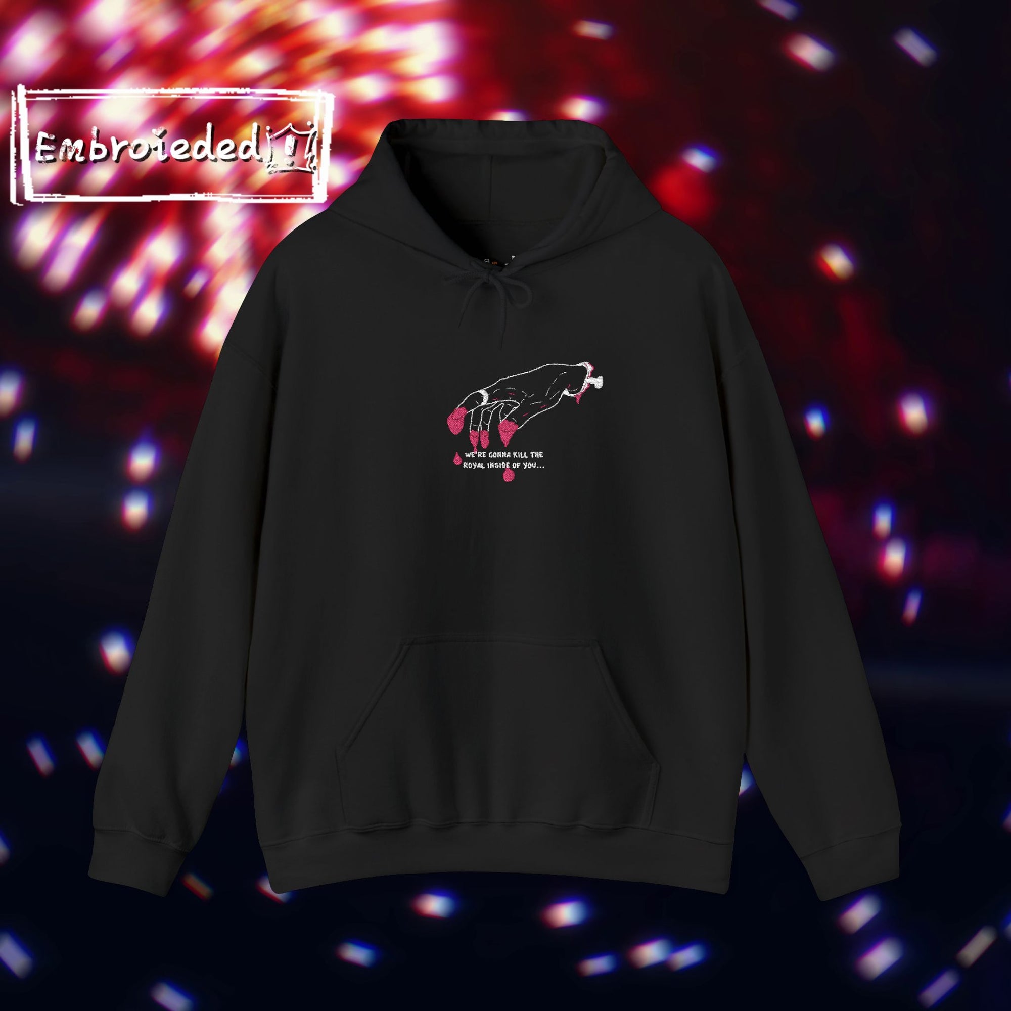 "Golden Blood" Kill The Royal Embroided Hoodie (Dark Colours)
