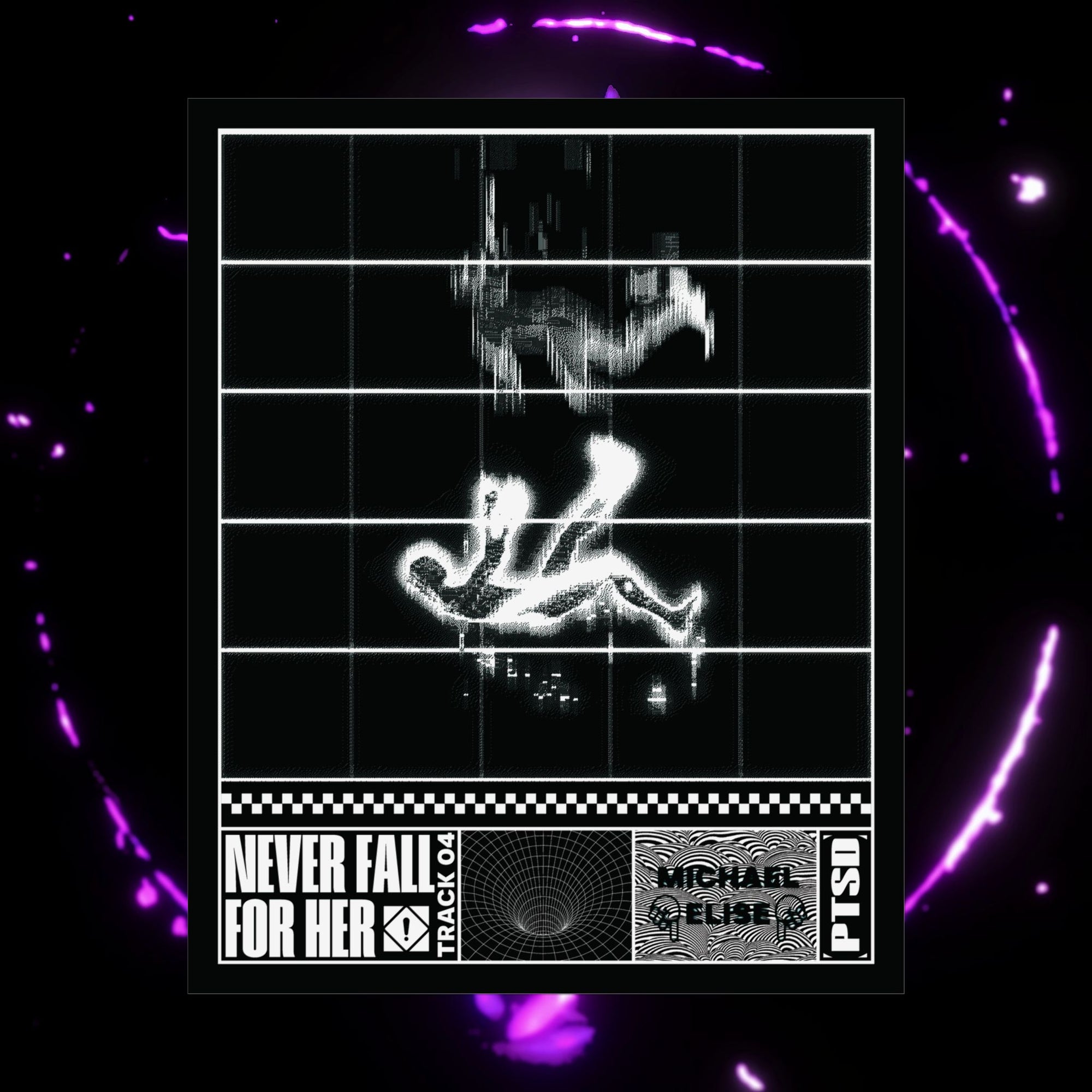 “Never Fall For Her” Brutalist Poster (White)
