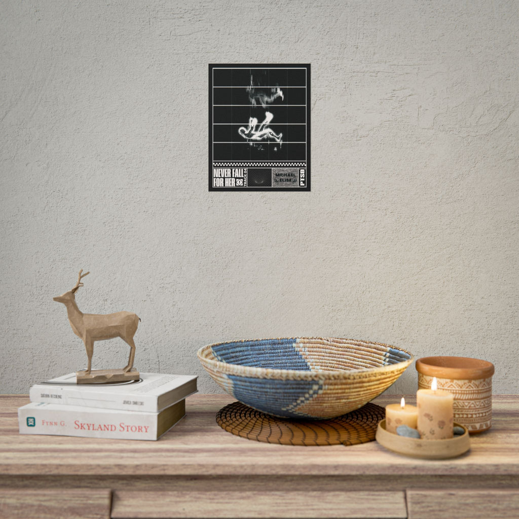 “Never Fall For Her” Brutalist Poster (White)
