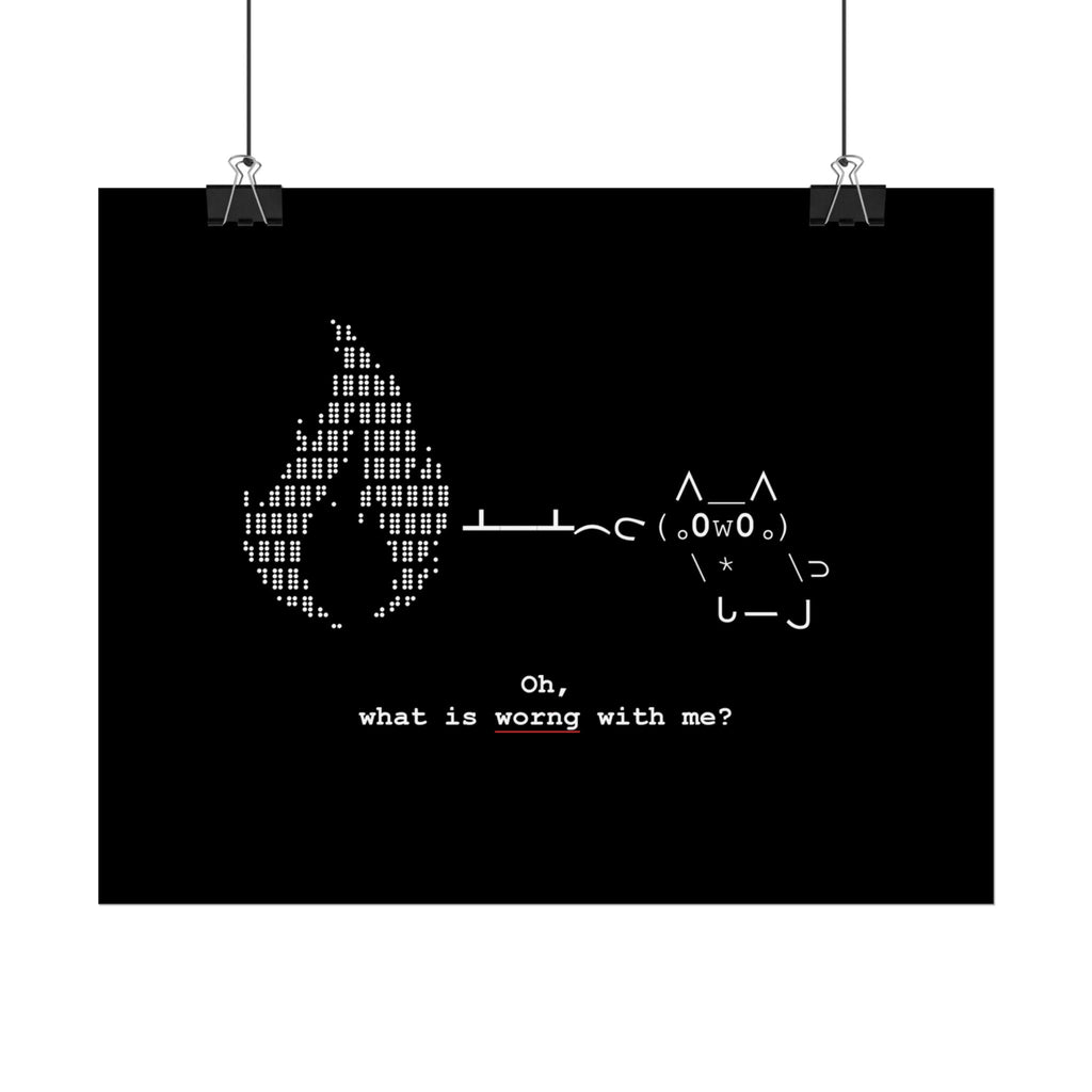 "Atrophy" ASCII Art Poster