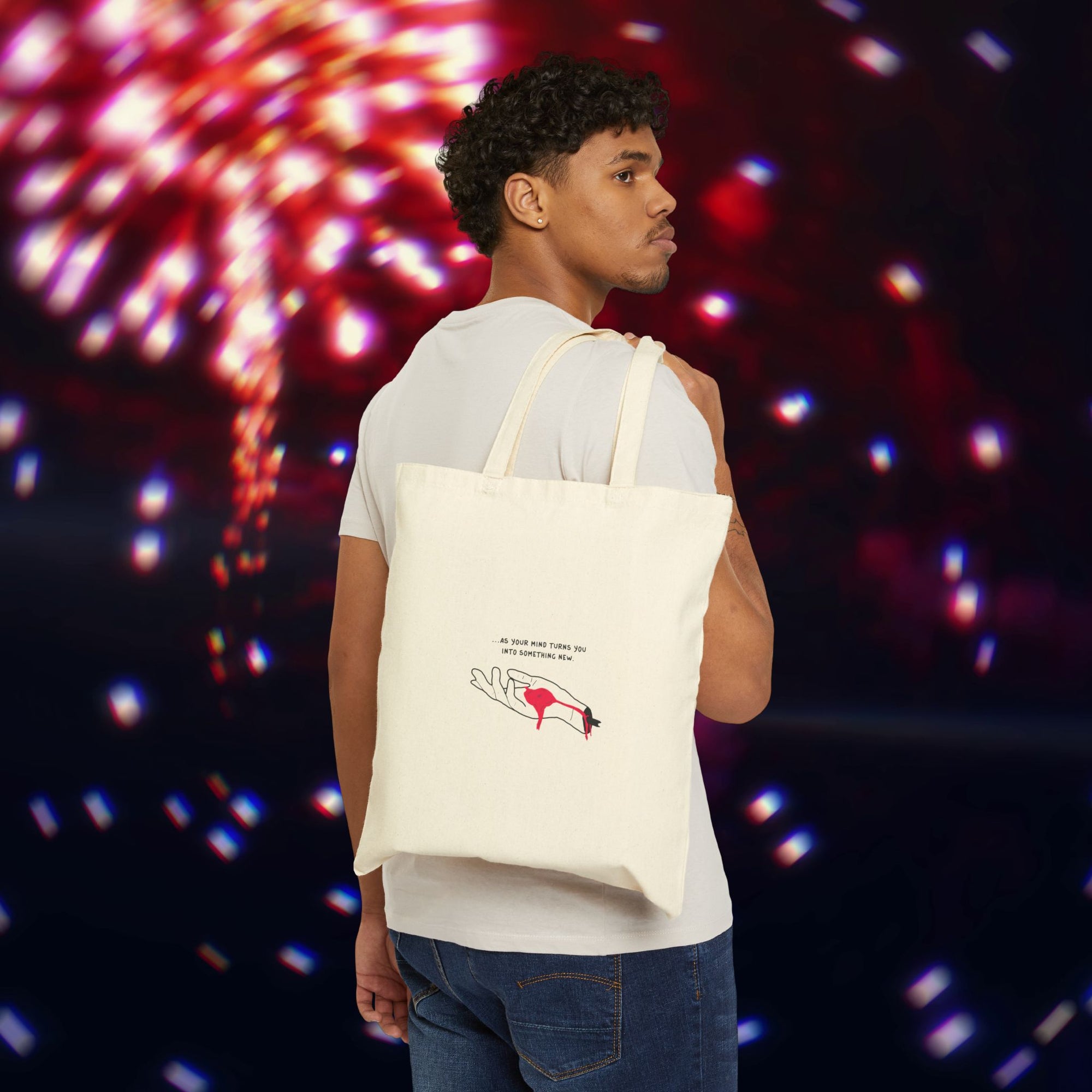"Golden Blood" Bleeding Hands Tote Bag