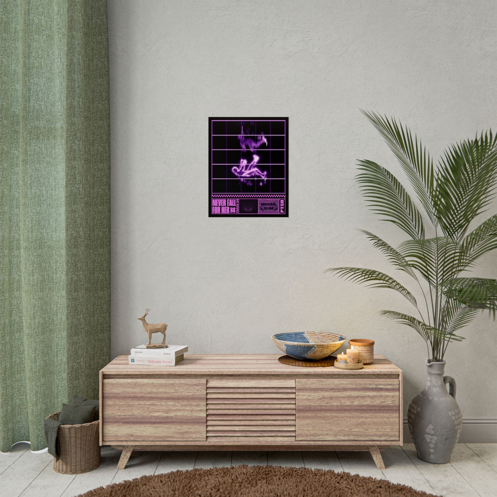 “Never Fall For Her” Brutalist Poster (Purple)