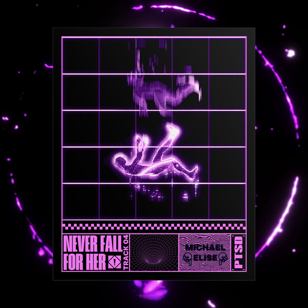 “Never Fall For Her” Brutalist Poster (Purple)
