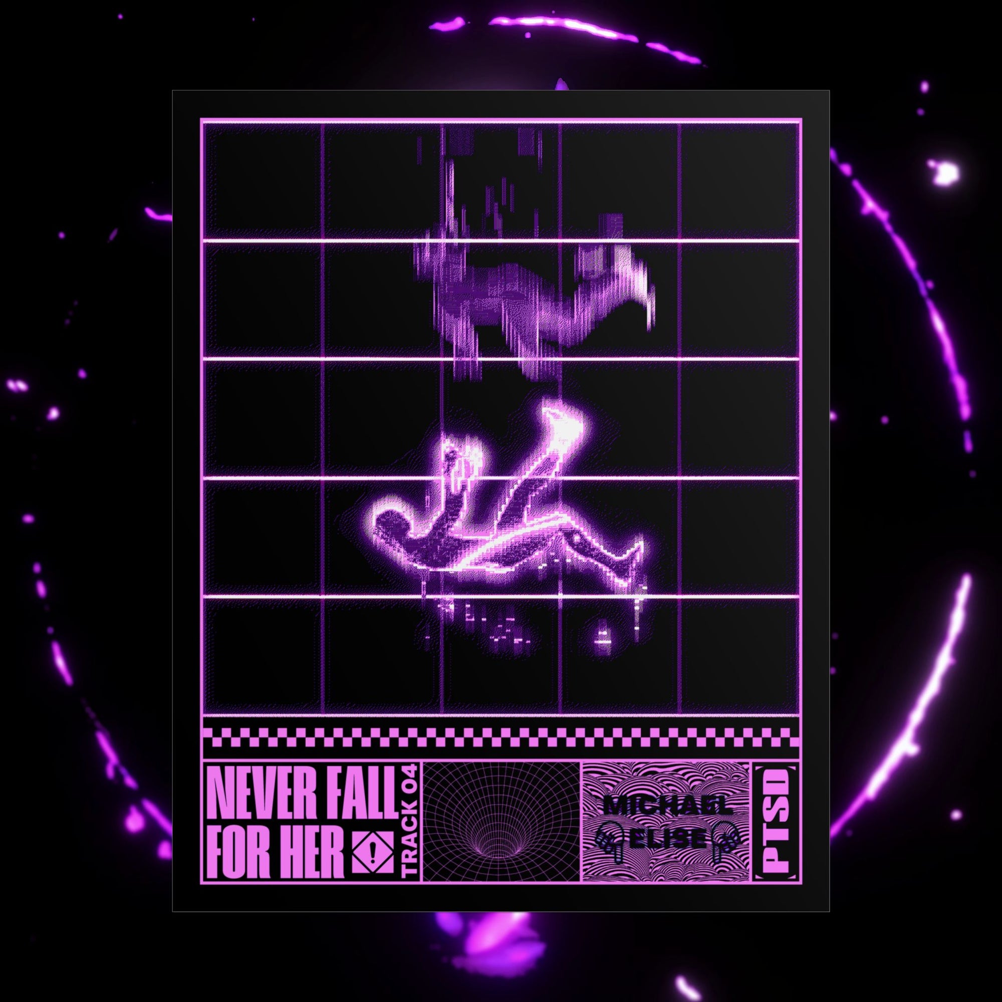 “Never Fall For Her” Brutalist Poster (Purple)