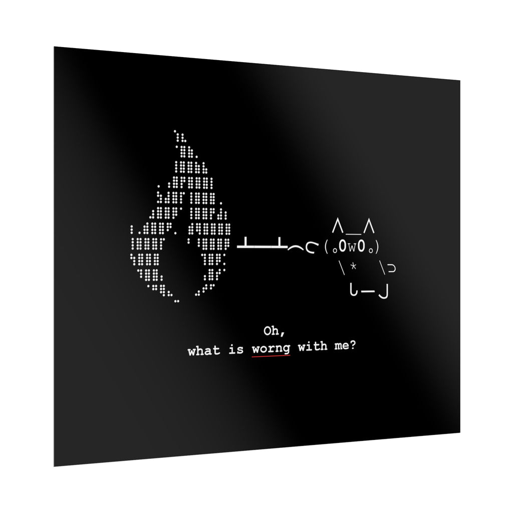 "Atrophy" ASCII Art Poster