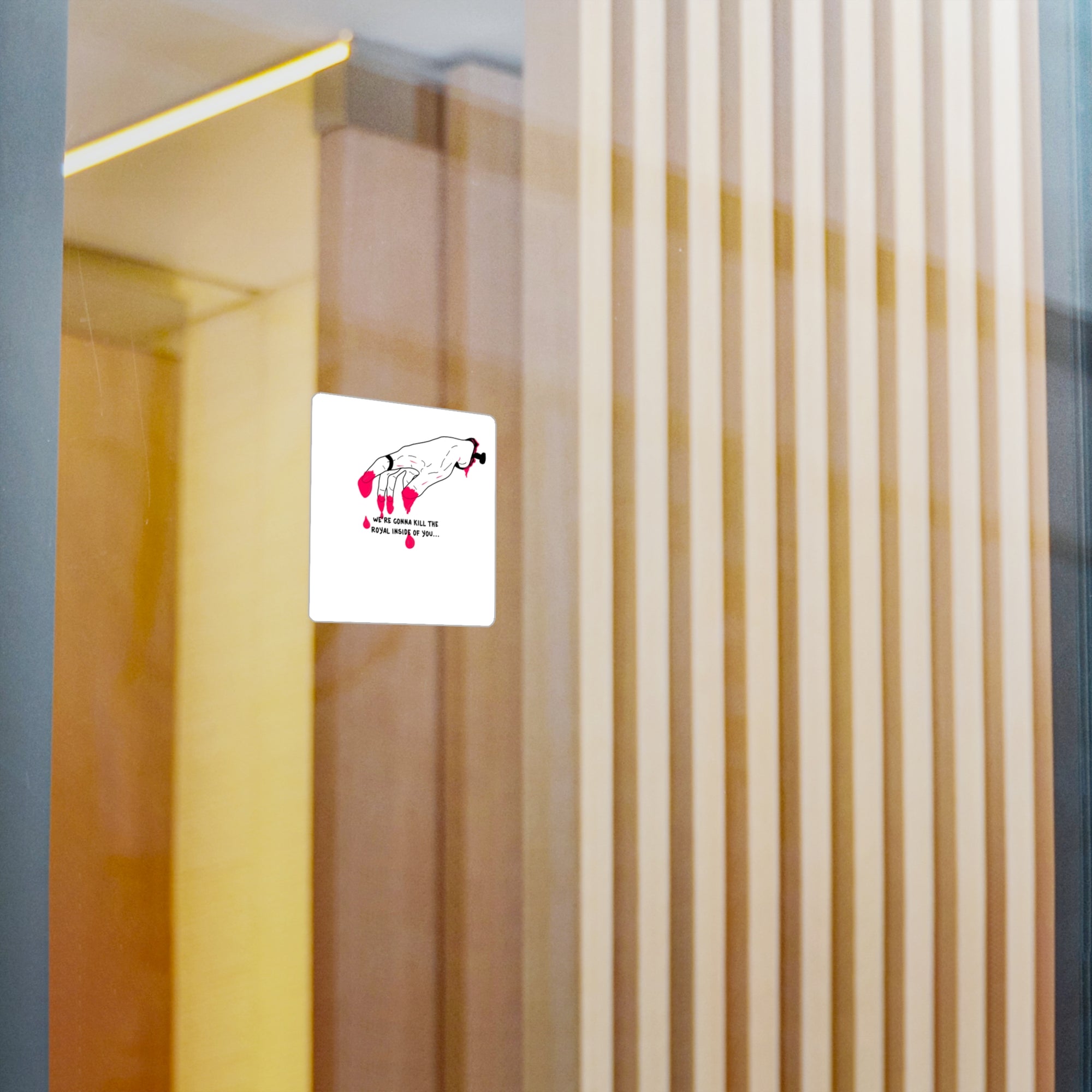 "Golden Blood" Kill The Royal Sticker (White)