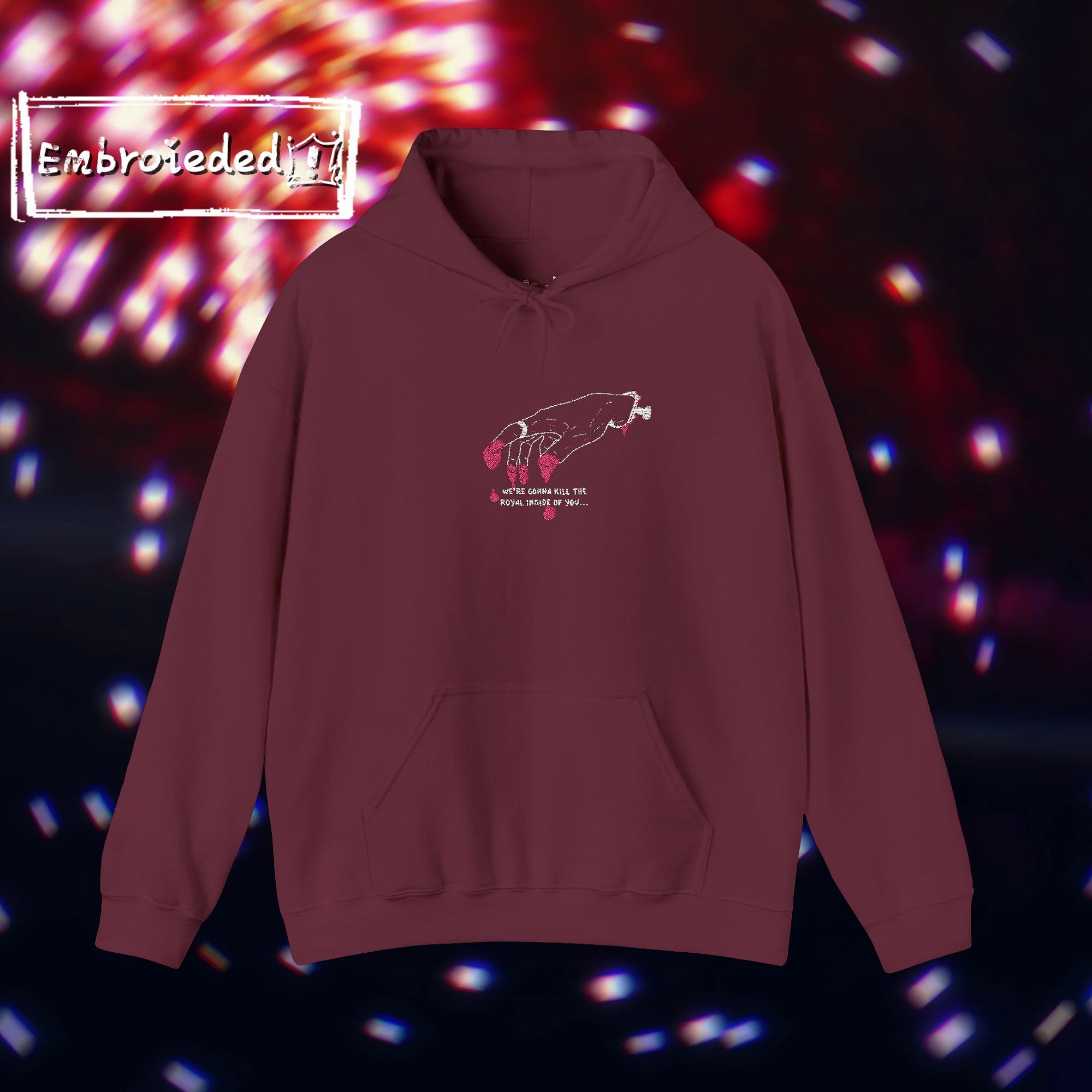 "Golden Blood" Kill The Royal Embroided Hoodie (Dark Colours)