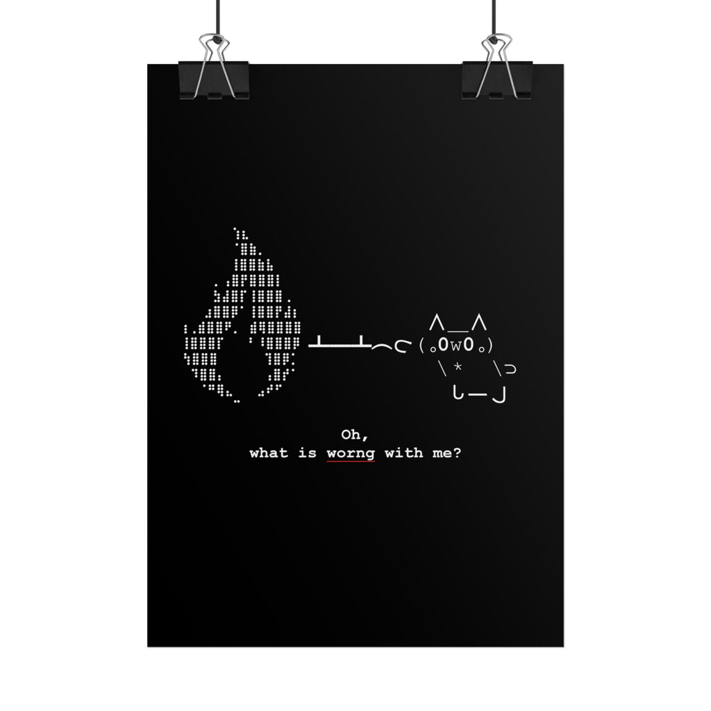 "Atrophy" ASCII Art Poster