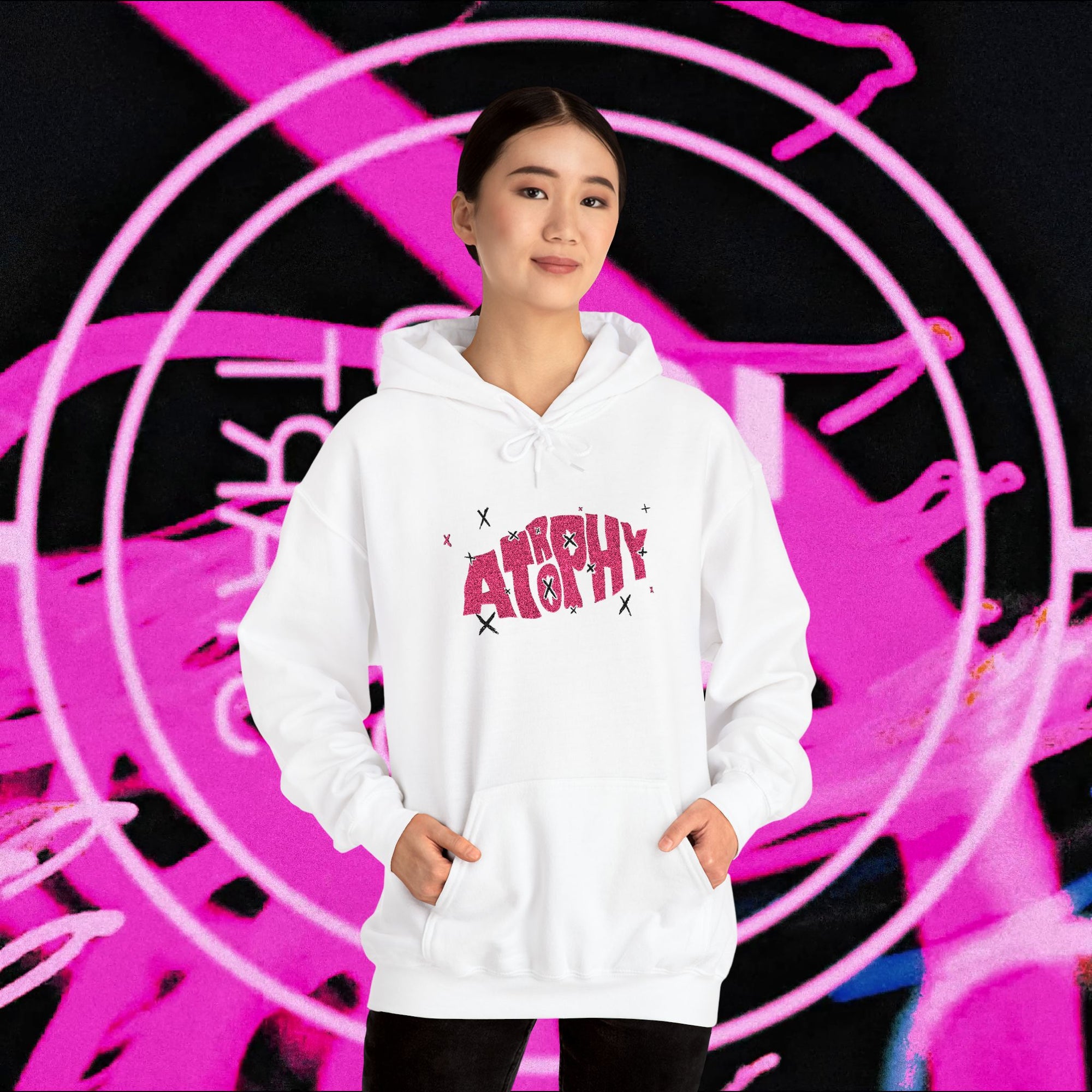 "Atrophy" X-Trophy Embroided Hoodie (Light Colours)
